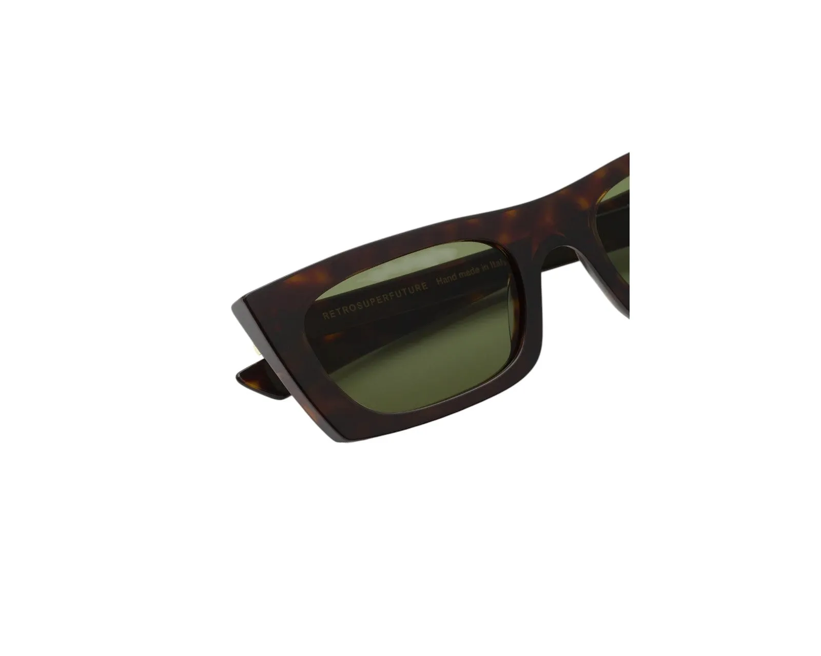 Retrosuperfuture NC2 FRED 2.0 3627 Occhiali da sole Havana Verde Squadrata Normale - immagine 3