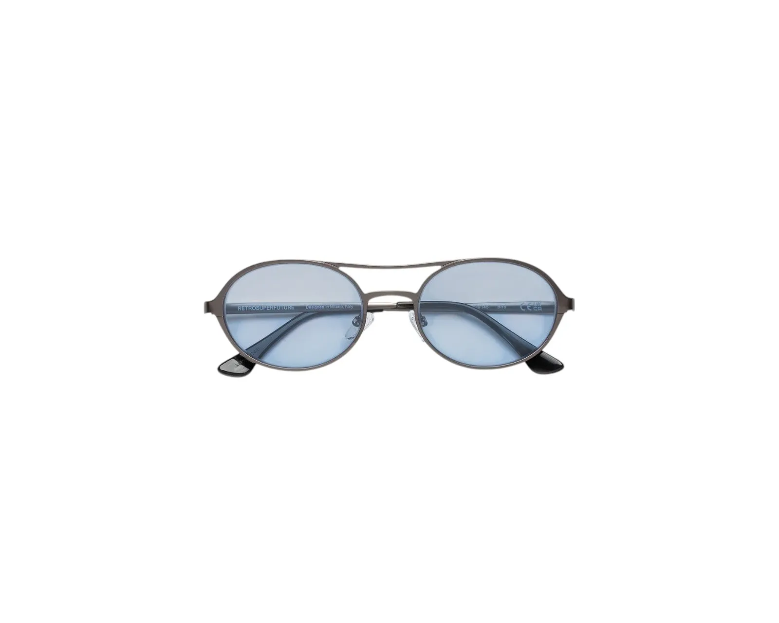 Retrosuperfuture XSP BIRD BLUE-GUN Occhiali da sole outlet Metallo Blu Azzurro Rotonda Normale - immagine 2