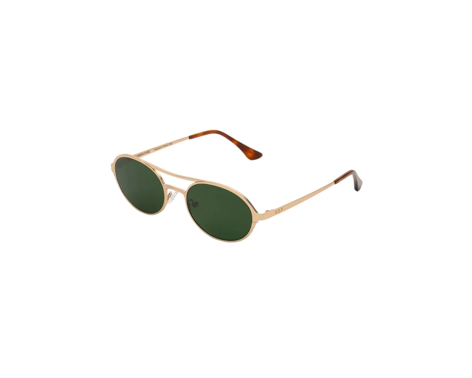 Retrosuperfuture KIW BIRD CLASSICS Occhiali da sole Metallo Oro Verde Rotonda Normale - immagine 1