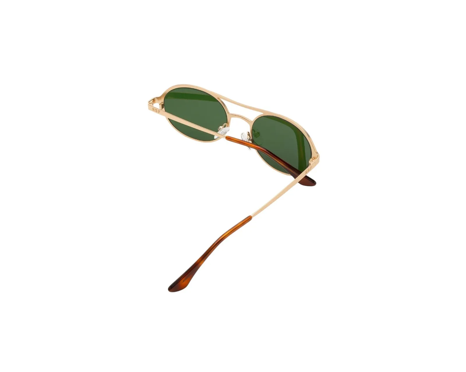 Retrosuperfuture KIW BIRD CLASSICS Occhiali da sole Metallo Oro Verde Rotonda Normale - immagine 3