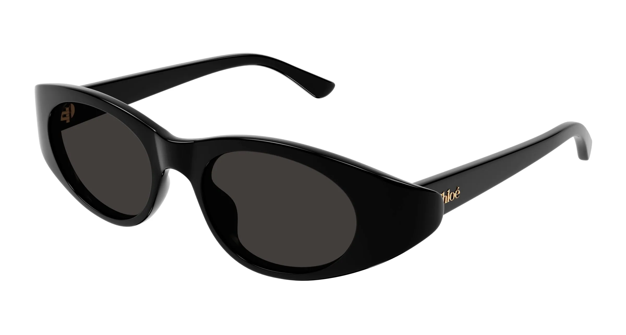Chloé CH0279S 001 Occhiali da sole Acetato Nero Grigio Cat Eye - immagine 1