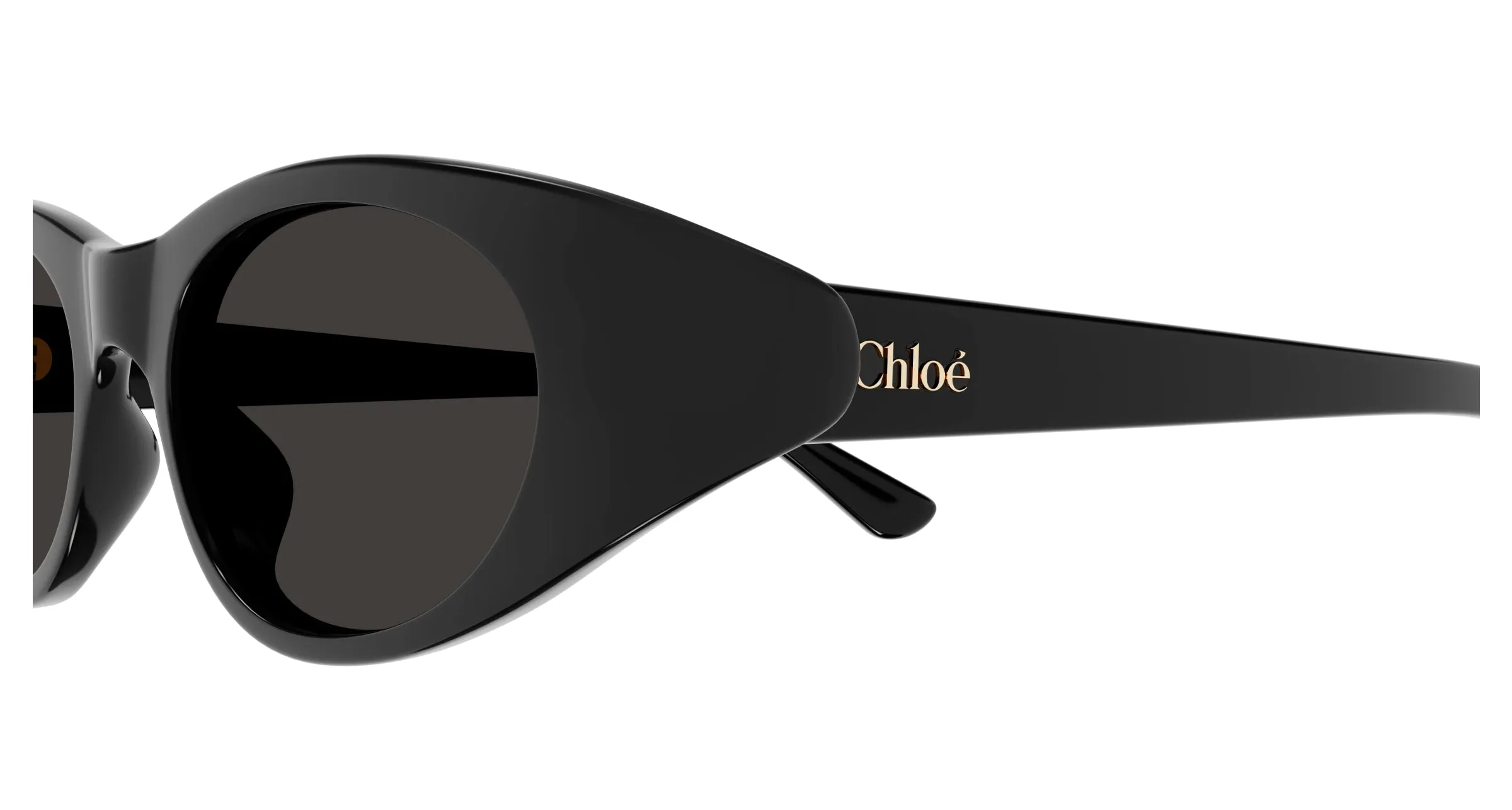 Chloé CH0279S 001 Occhiali da sole Acetato Nero Grigio Cat Eye - immagine 3