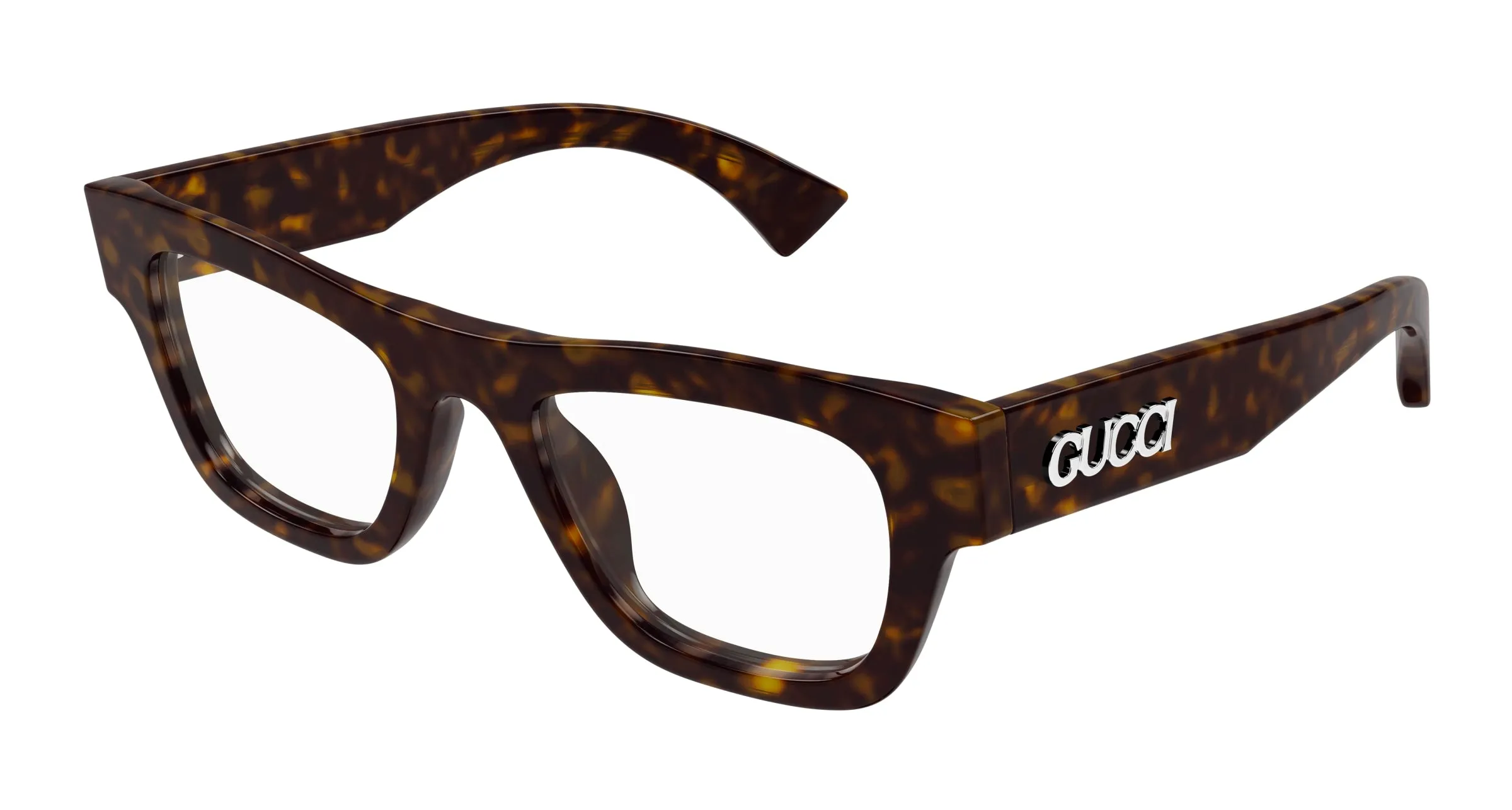 Gucci GG1840O 006 Montature da vista Acetato Havana Trasparente Squadrata - immagine 1