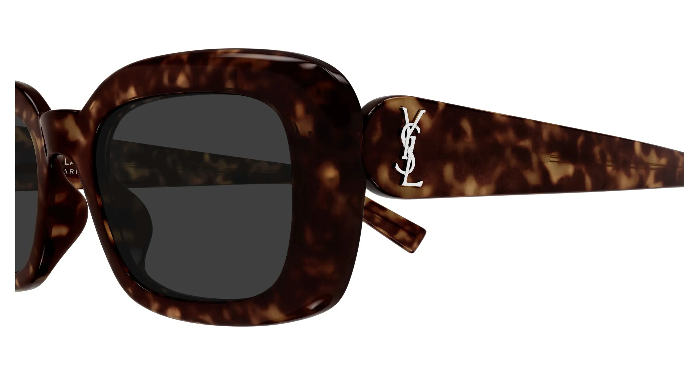 SAINT LAURENT SL M130 006 Occhiali da sole Acetato Havana Grigio Squadrata - immagine 3