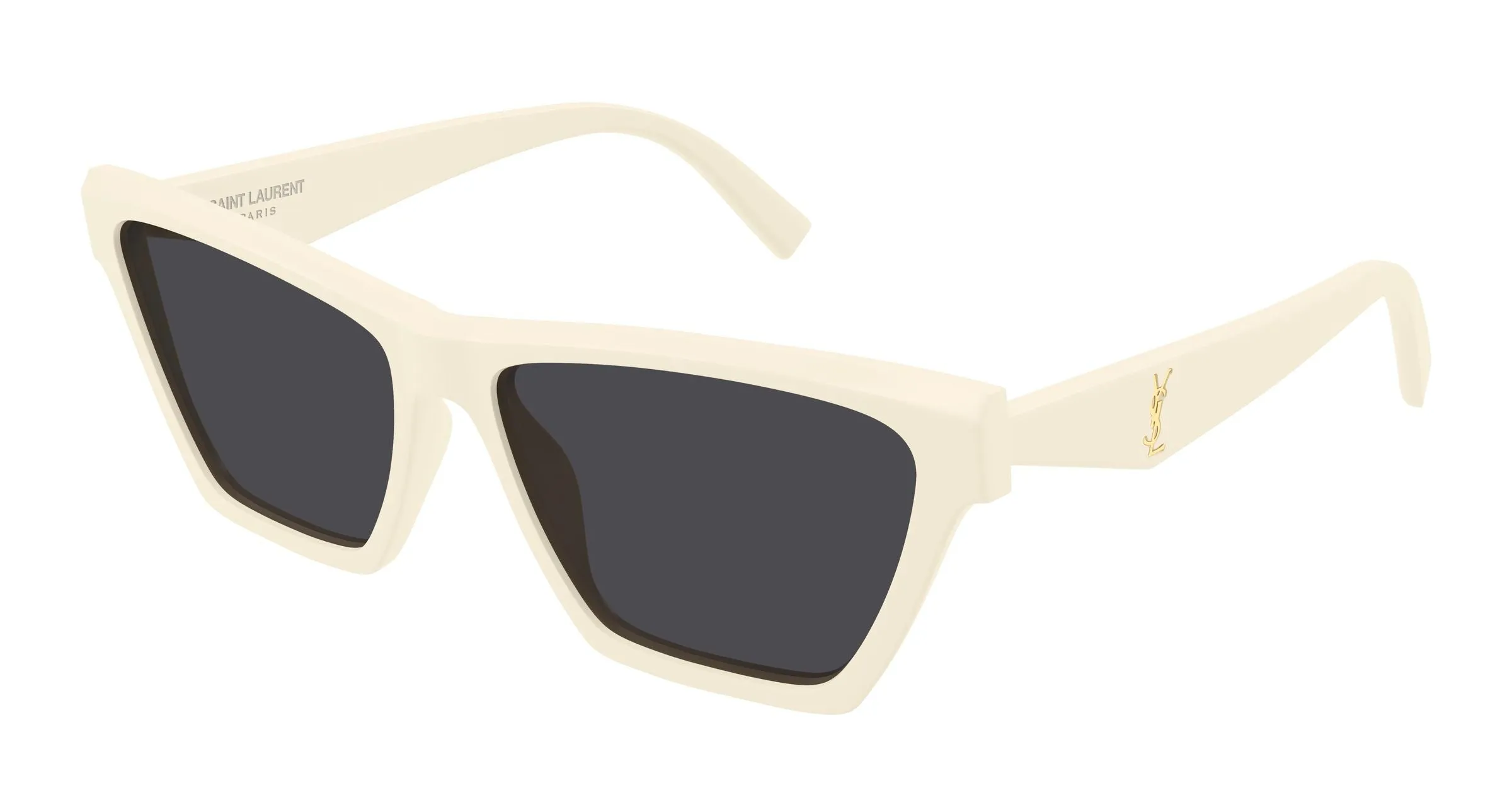 SAINT LAURENT SL M103 007 Occhiali da sole Acetato Avorio Nero Cat Eye - immagine 1