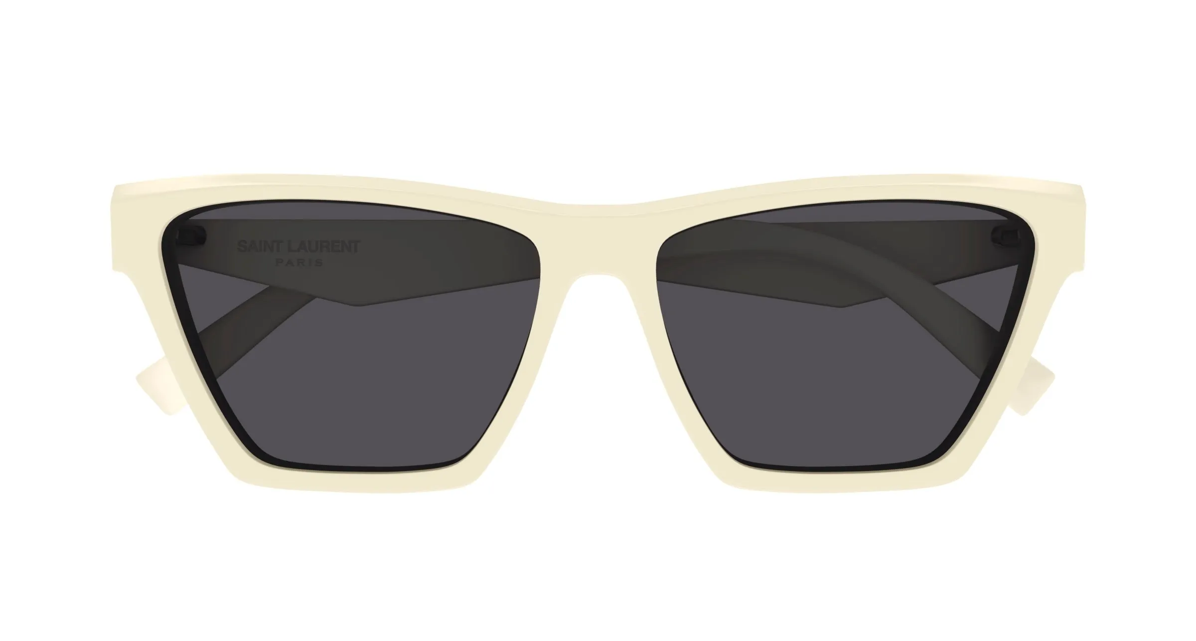 SAINT LAURENT SL M103 007 Occhiali da sole Acetato Avorio Nero Cat Eye - immagine 2