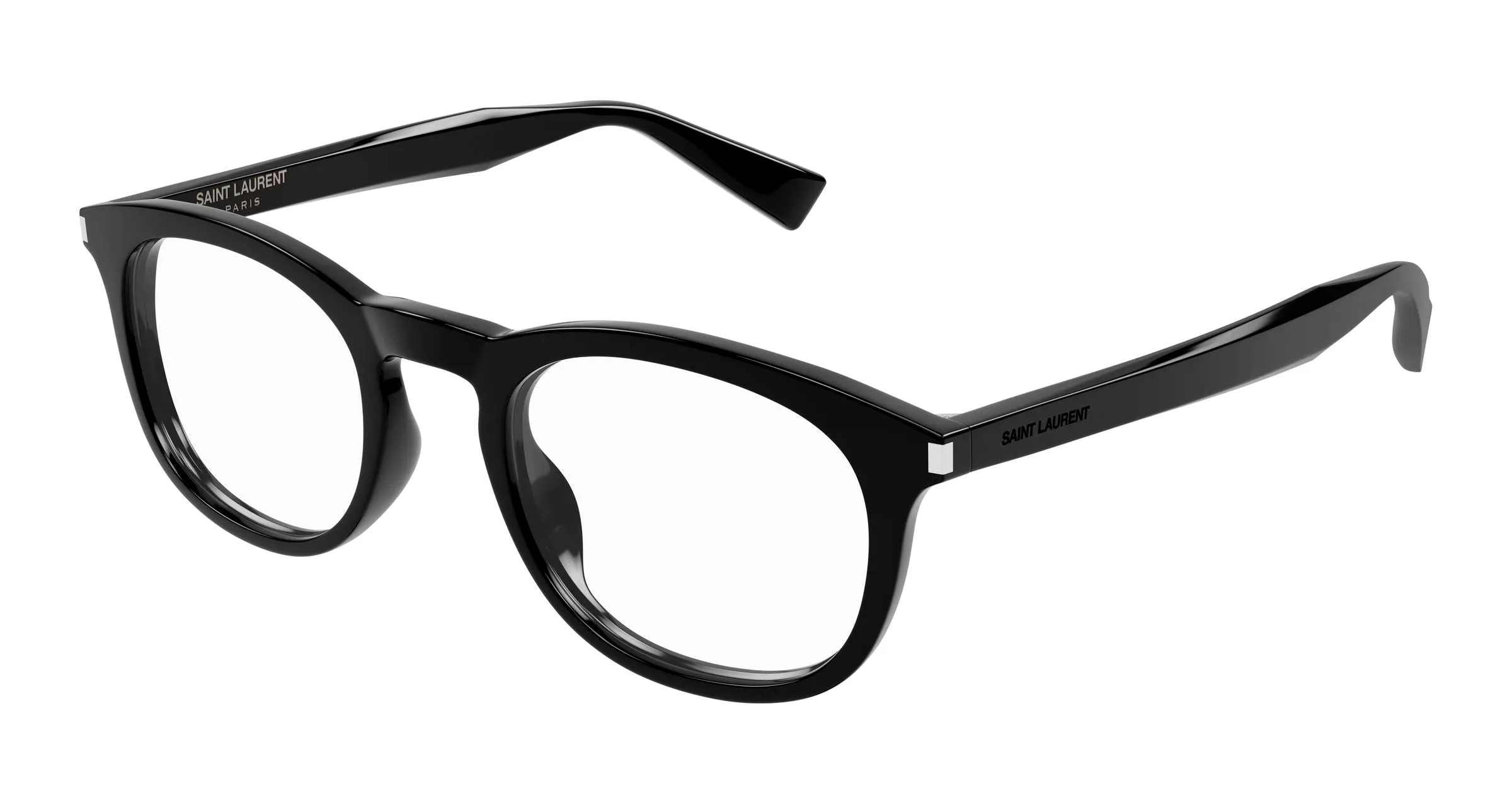 SAINT LAURENT SL 813 001 Montature da vista Acetato Nero Trasparente Squadrata - immagine 1