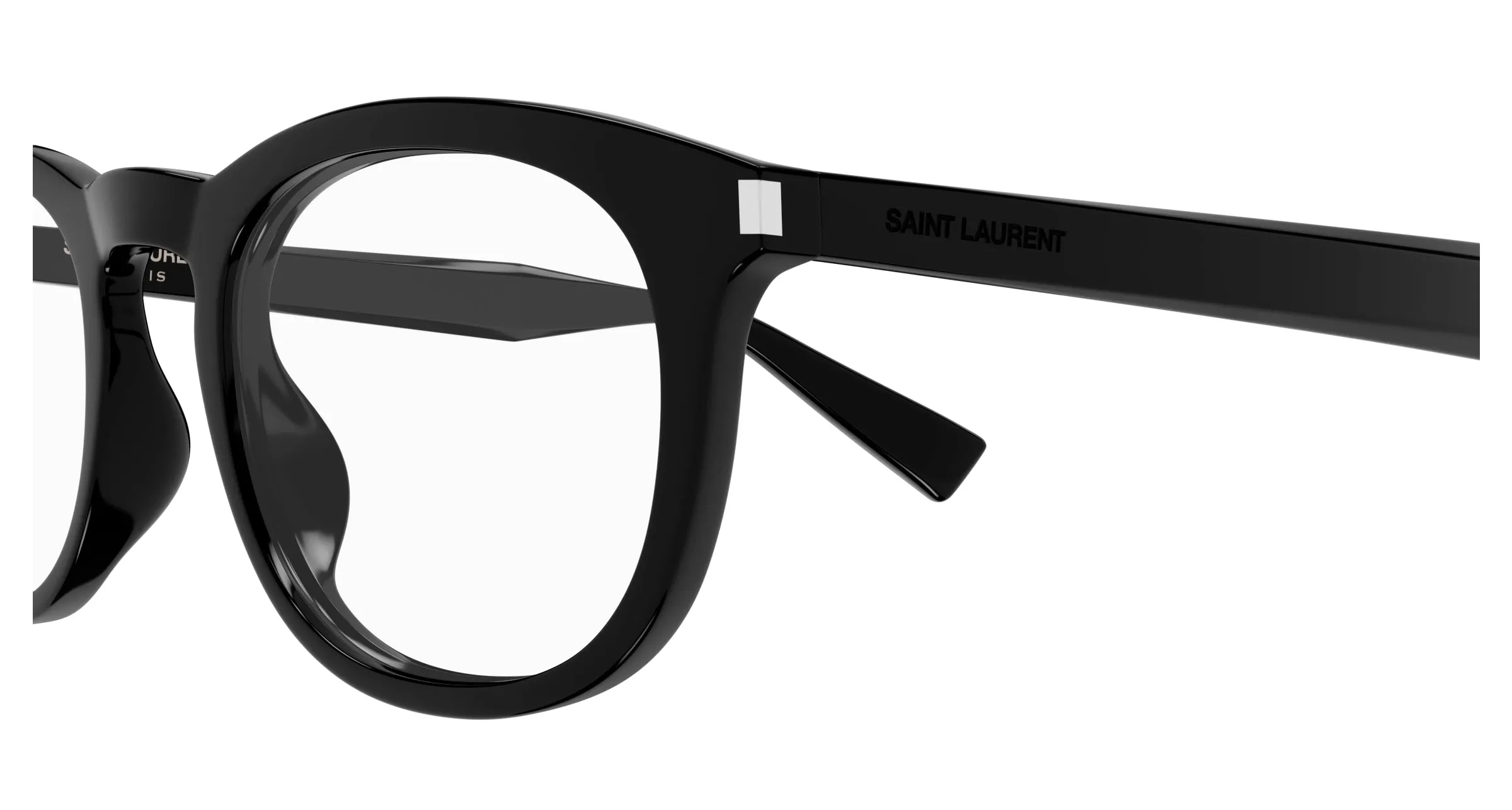 SAINT LAURENT SL 813 001 Montature da vista Acetato Nero Trasparente Squadrata - immagine 3