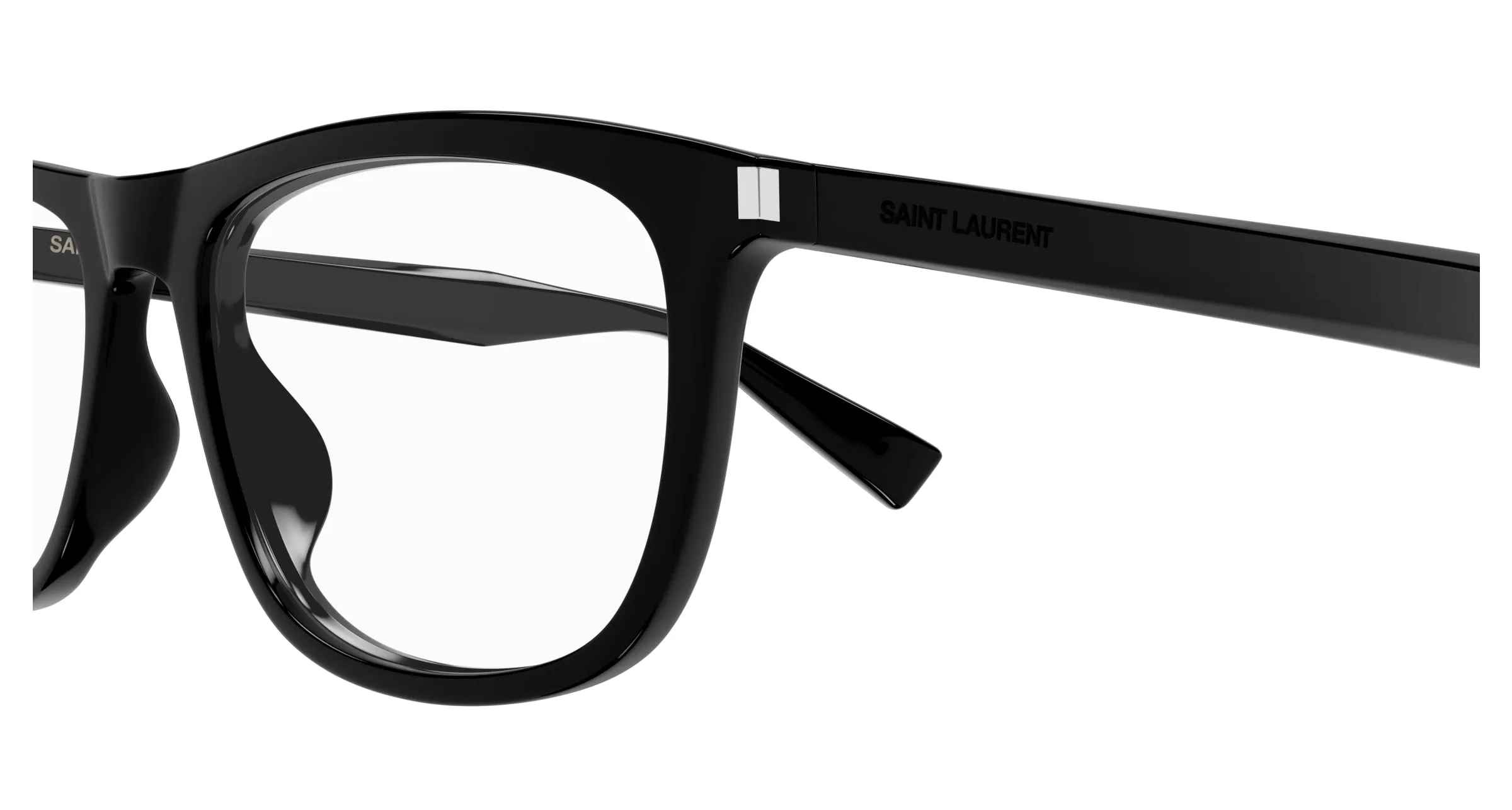 SAINT LAURENT SL 812 005 Montature da vista Acetato Nero Trasparente Squadrata - immagine 3