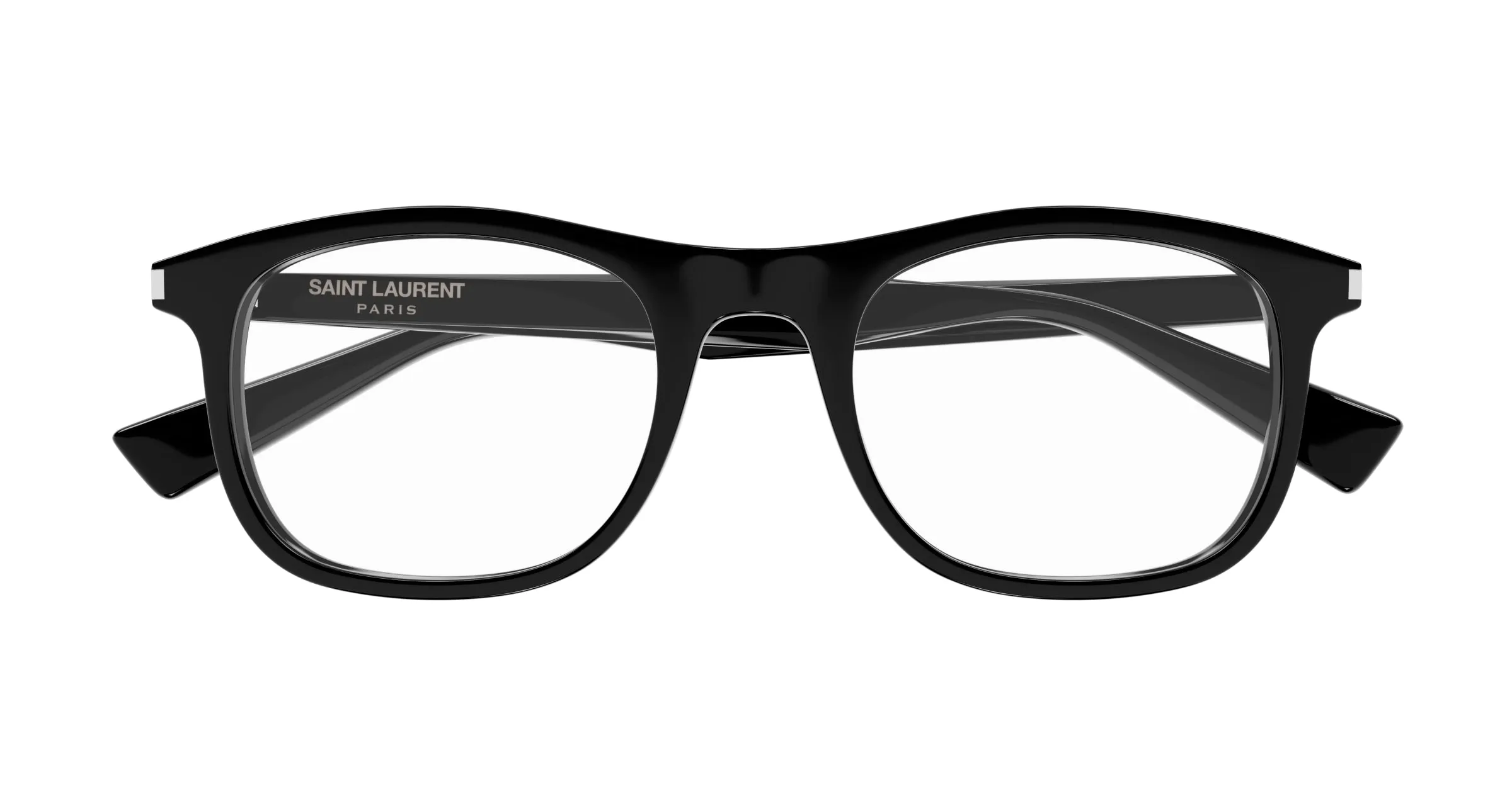 SAINT LAURENT SL 811 001 Montature da vista Acetato Nero Trasparente Squadrata - immagine 2