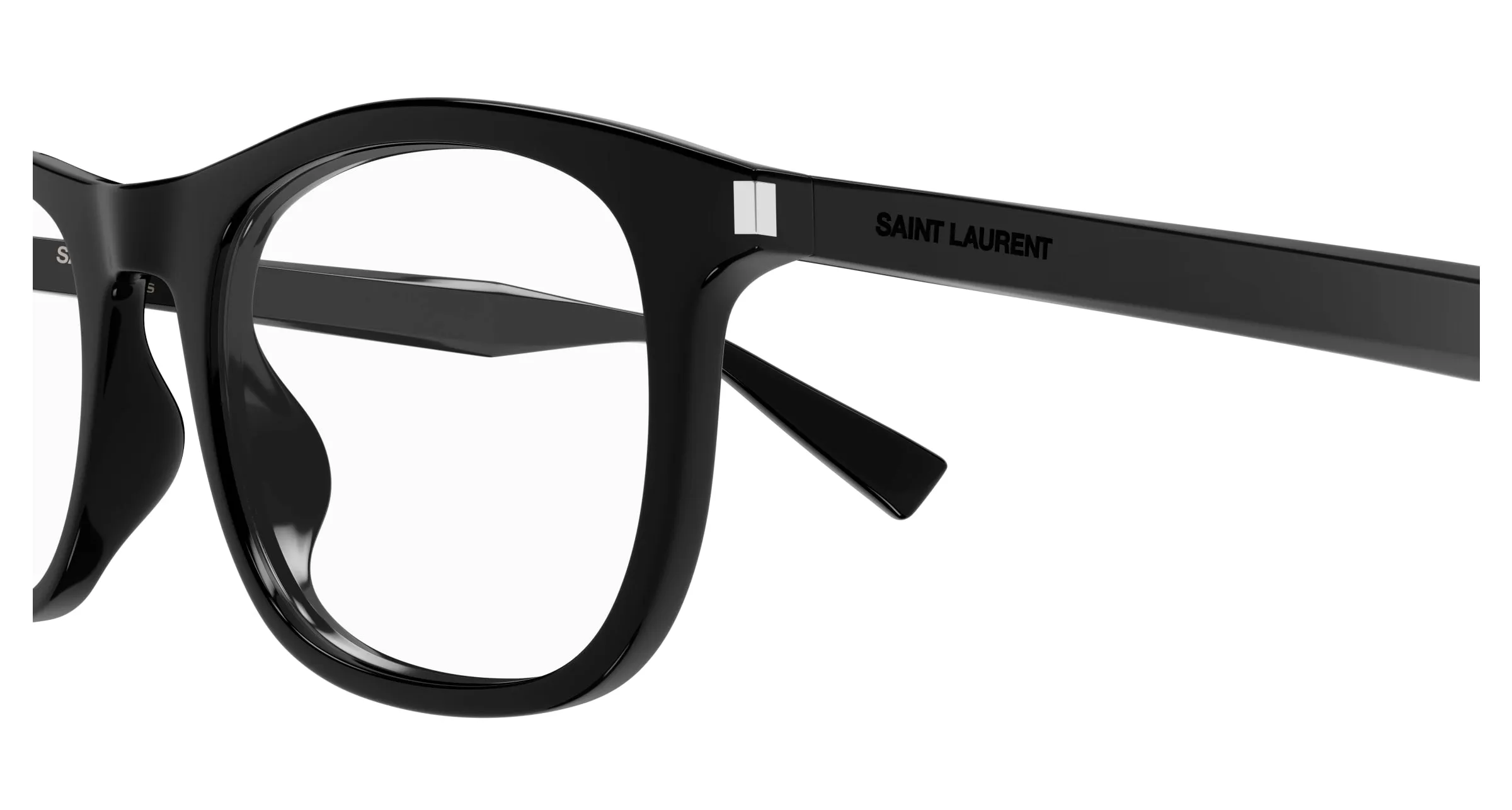 SAINT LAURENT SL 811 001 Montature da vista Acetato Nero Trasparente Squadrata - immagine 3