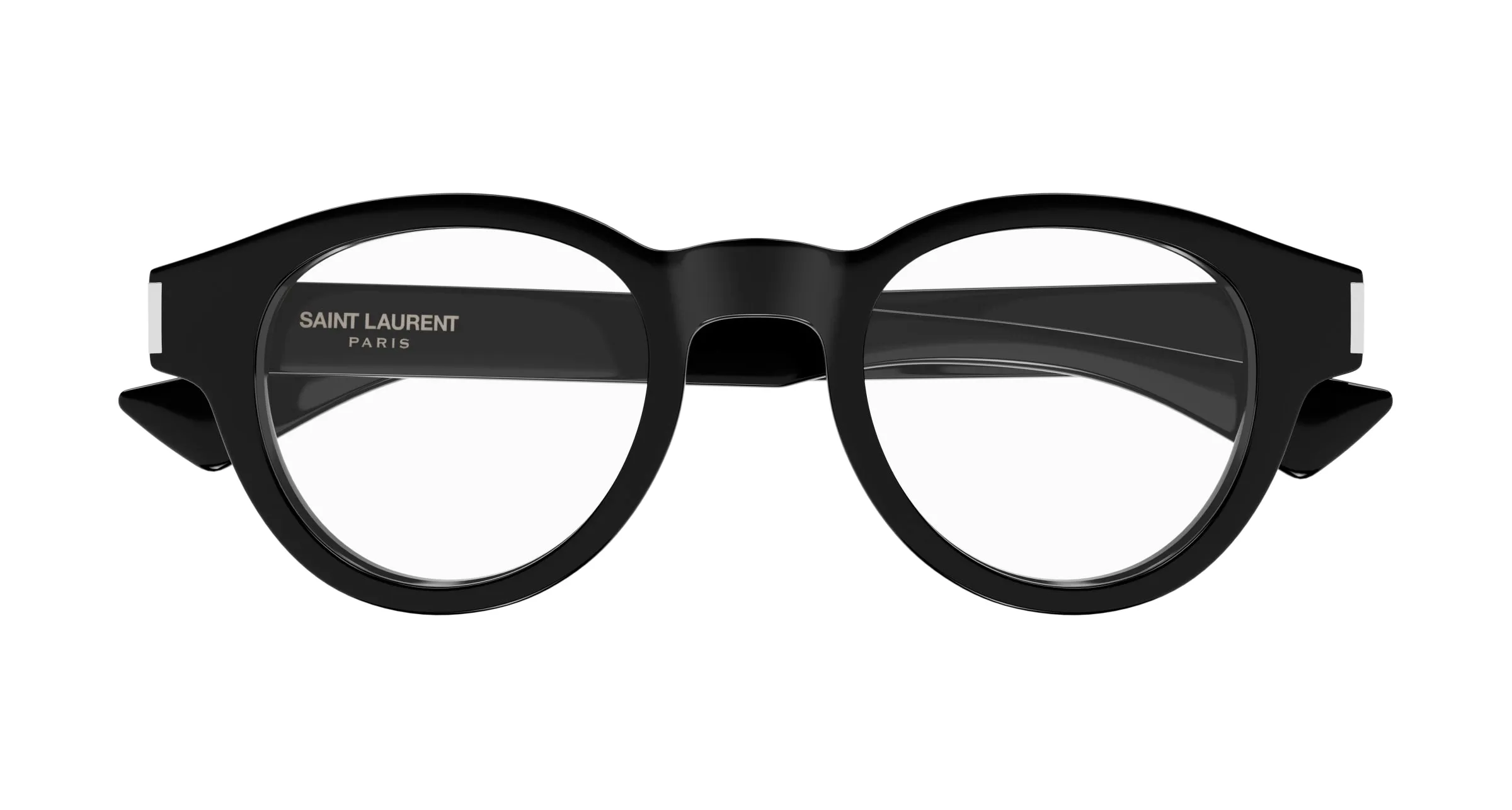 SAINT LAURENT SL 792 001 Montature da vista Acetato Nero Trasparente Rotonda - immagine 2