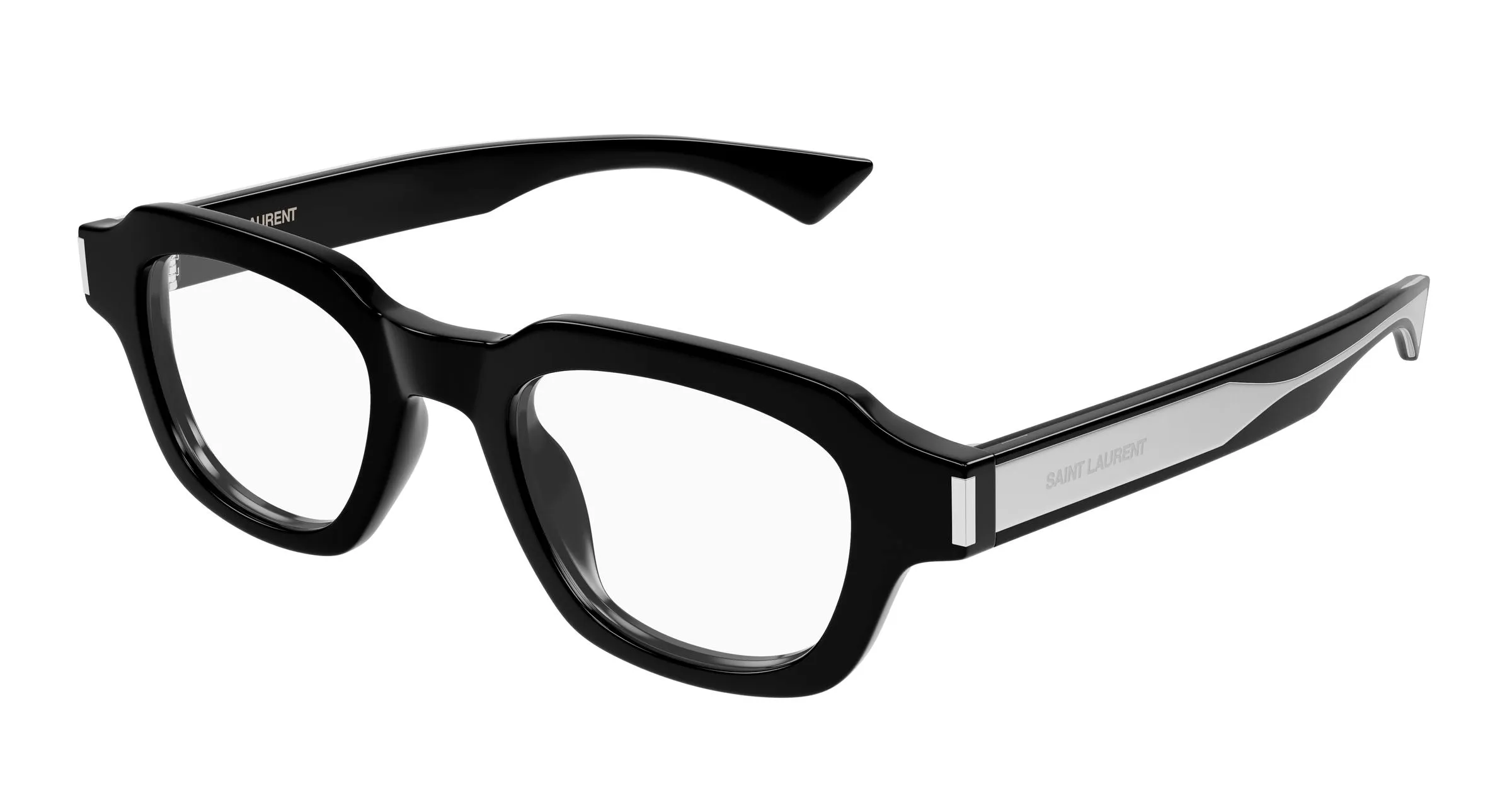 SAINT LAURENT SL 791 OPT 001 Montature da vista Acetato Nero Trasparente Squadrata - immagine 1