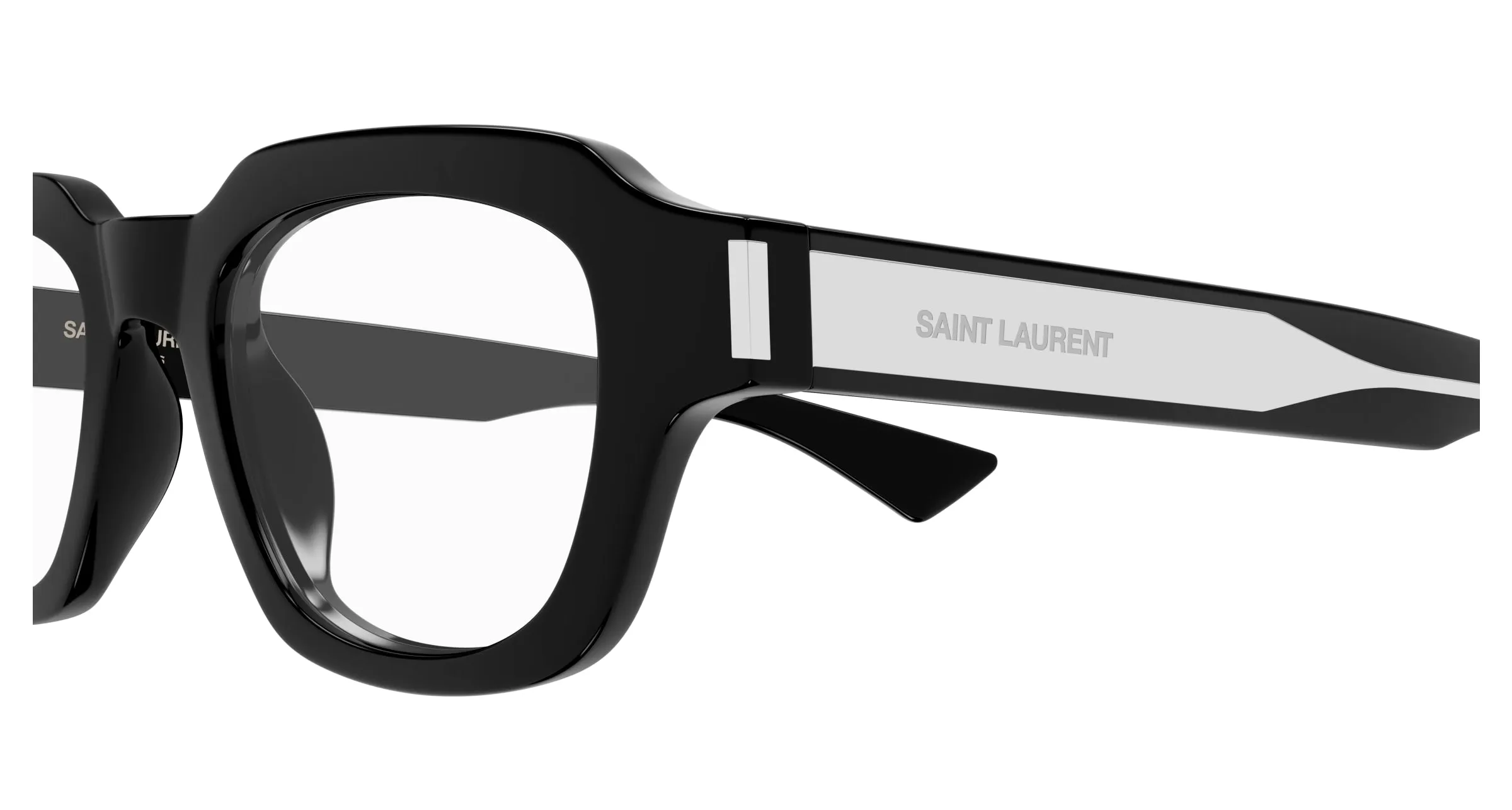 SAINT LAURENT SL 791 OPT 001 Montature da vista Acetato Nero Trasparente Squadrata - immagine 3