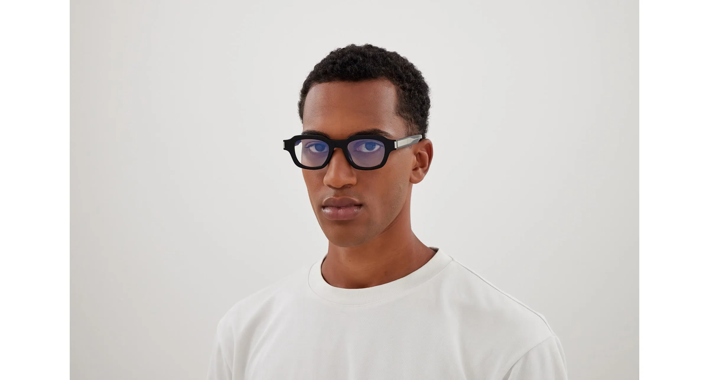 SAINT LAURENT SL 791 OPT 001 Montature da vista Acetato Nero Trasparente Squadrata - immagine 4