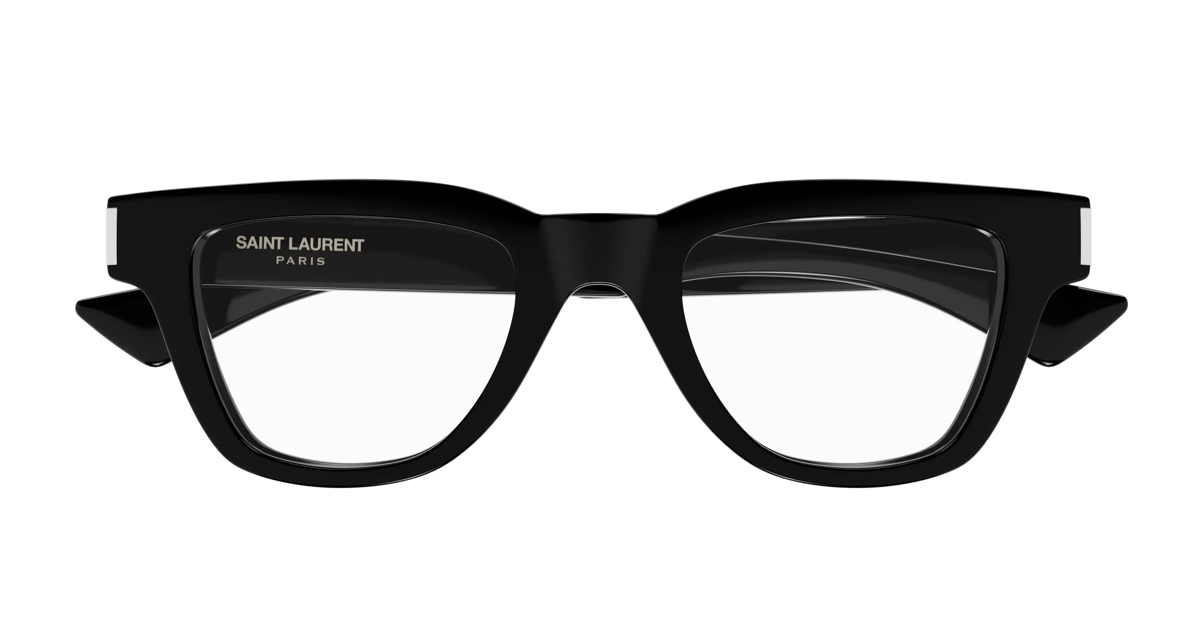 SAINT LAURENT SL 789 JACQUES OPT 001 Montature da vista Acetato Nero Trasparente Squadrata ["Antiriflesso"] - immagine 2