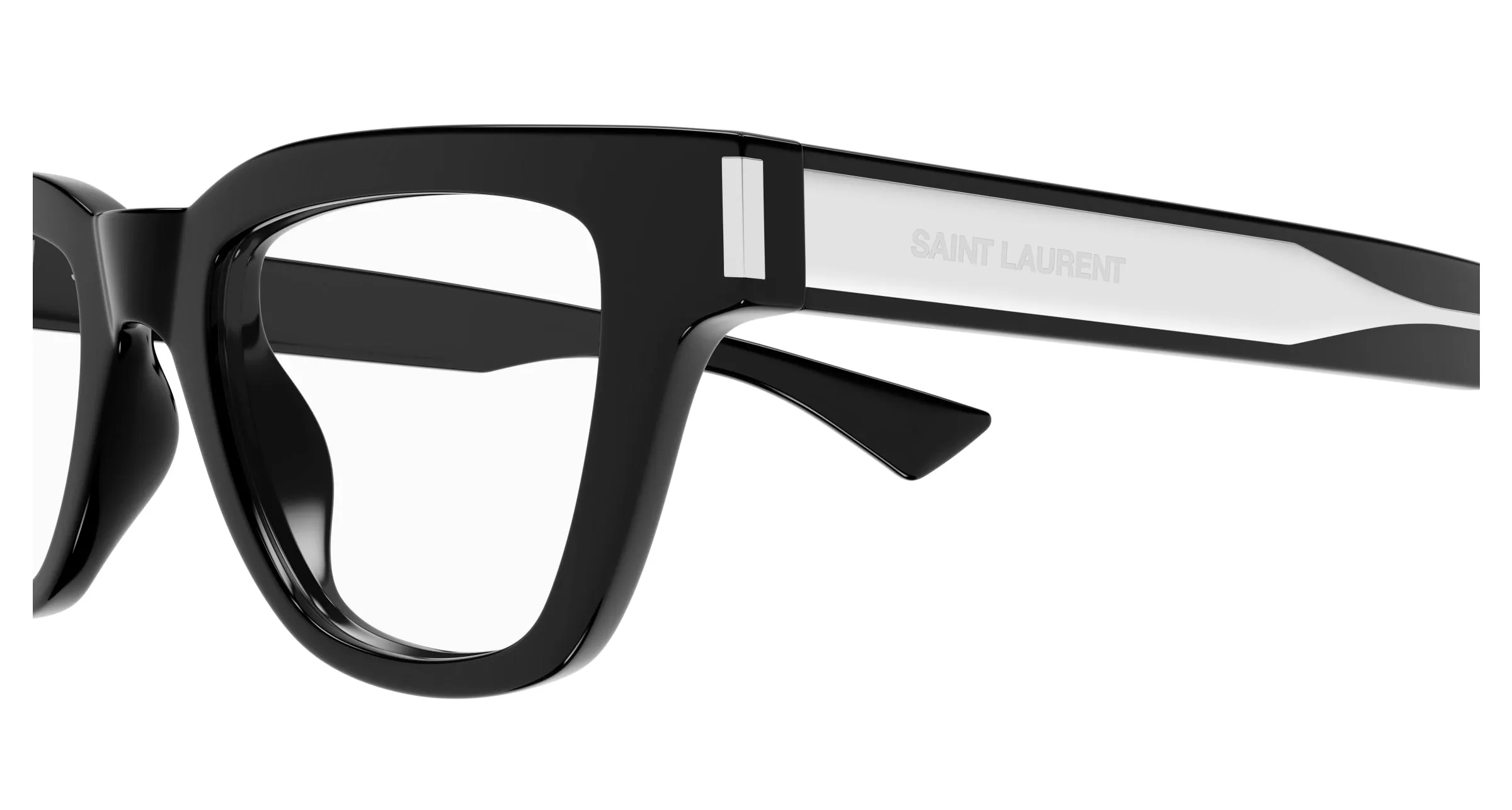 SAINT LAURENT SL 789 JACQUES OPT 001 Montature da vista Acetato Nero Trasparente Squadrata ["Antiriflesso"] - immagine 3