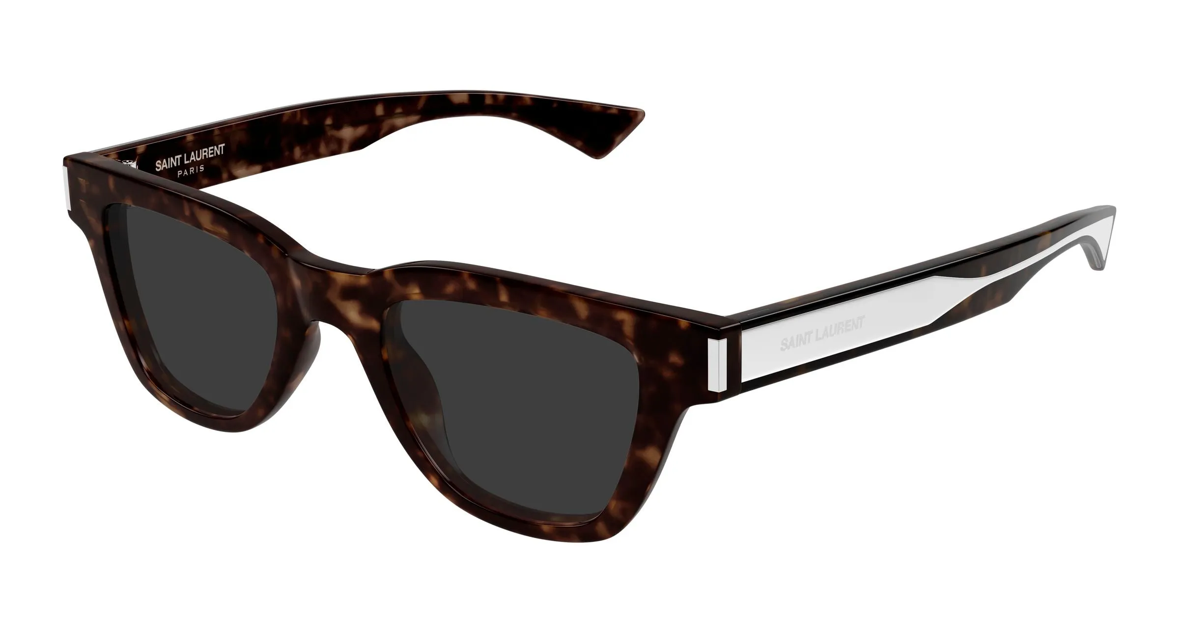 SAINT LAURENT SL 789 JACQUES 002 Occhiali da sole Acetato Havana Grigio Squadrata - immagine 1