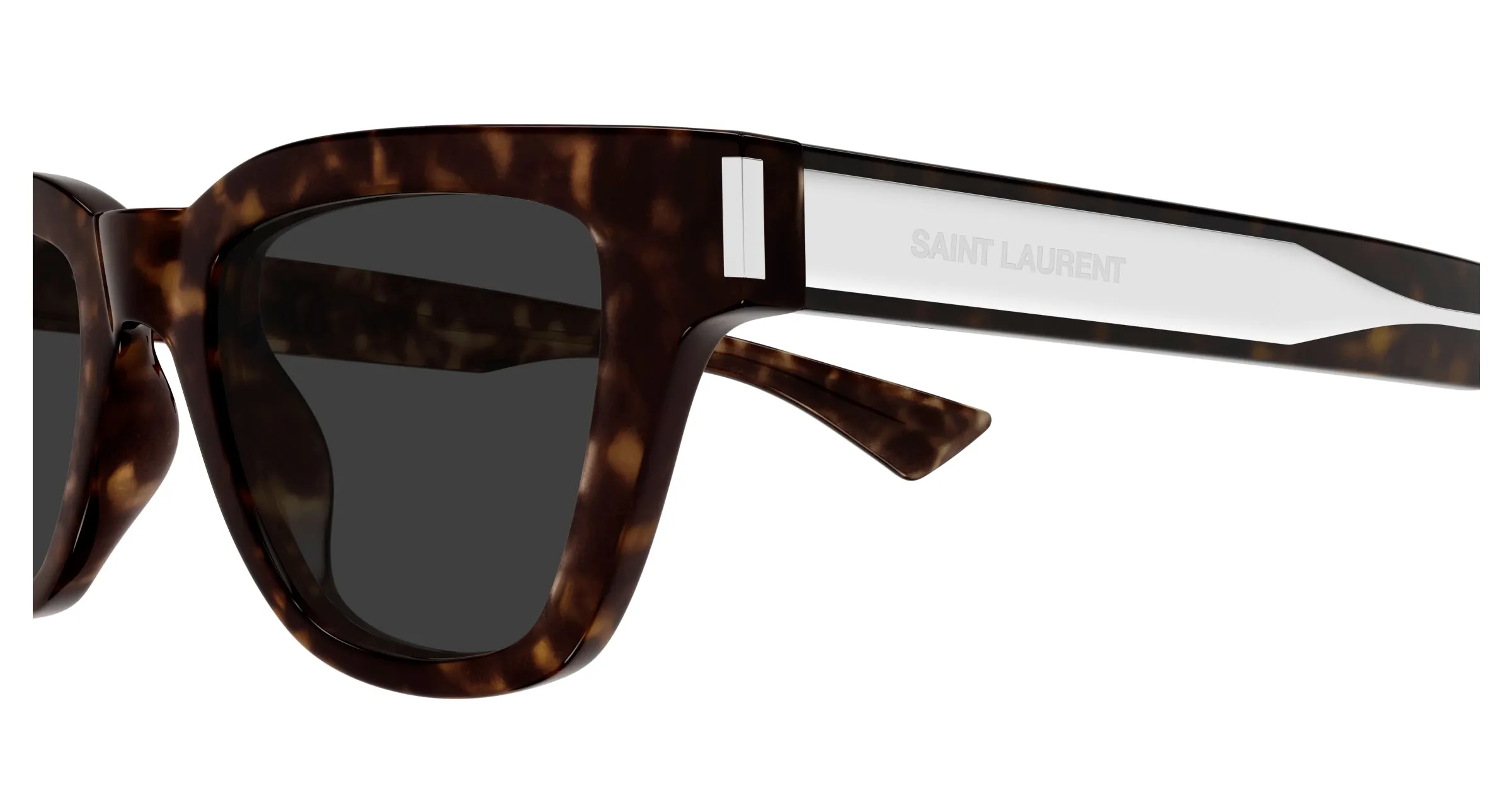 SAINT LAURENT SL 789 JACQUES 002 Occhiali da sole Acetato Havana Grigio Squadrata - immagine 3