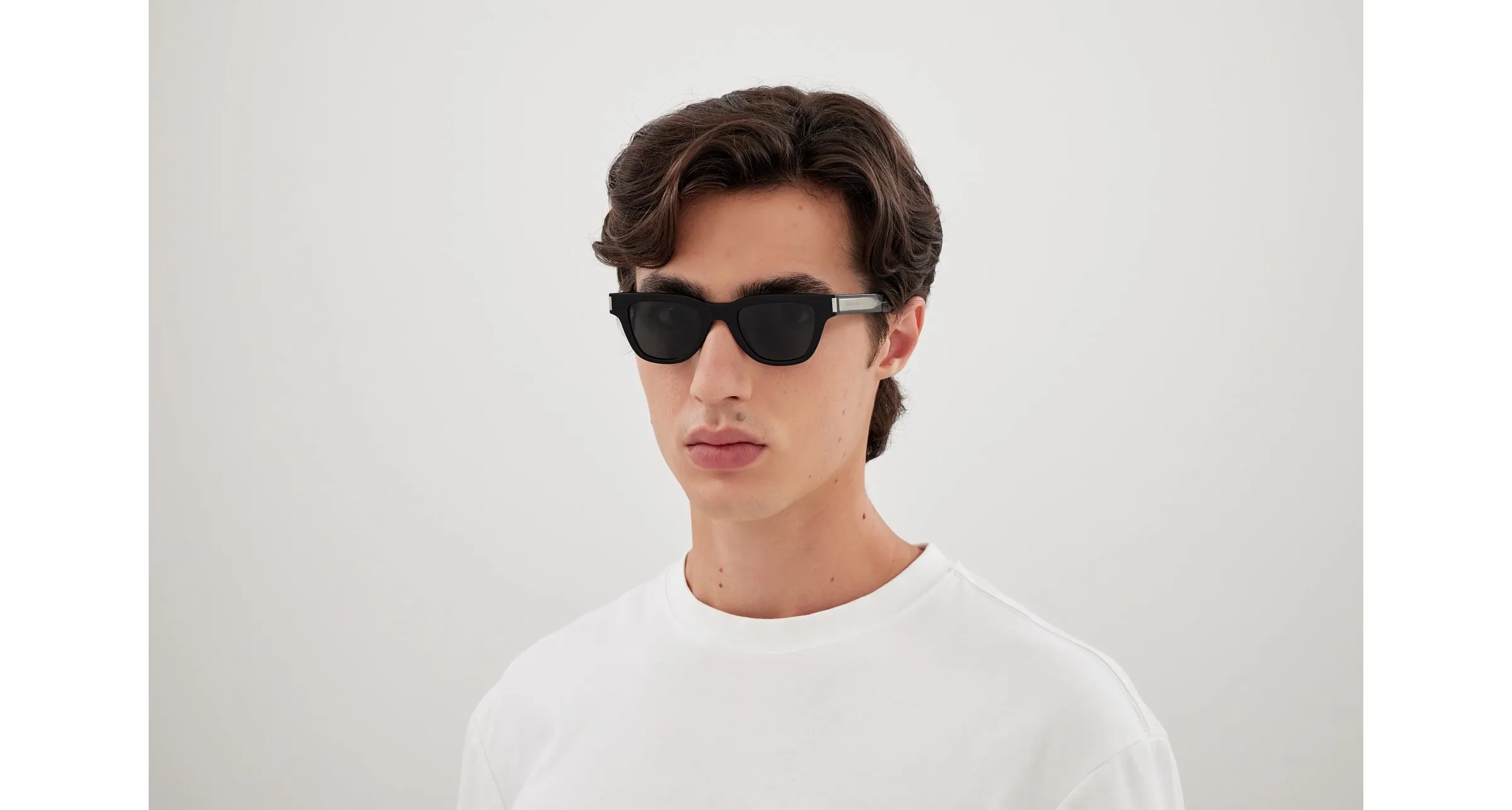 SAINT LAURENT SL 789 JACQUES 001 Occhiali da sole Acetato Nero Nero Squadrata - immagine 4