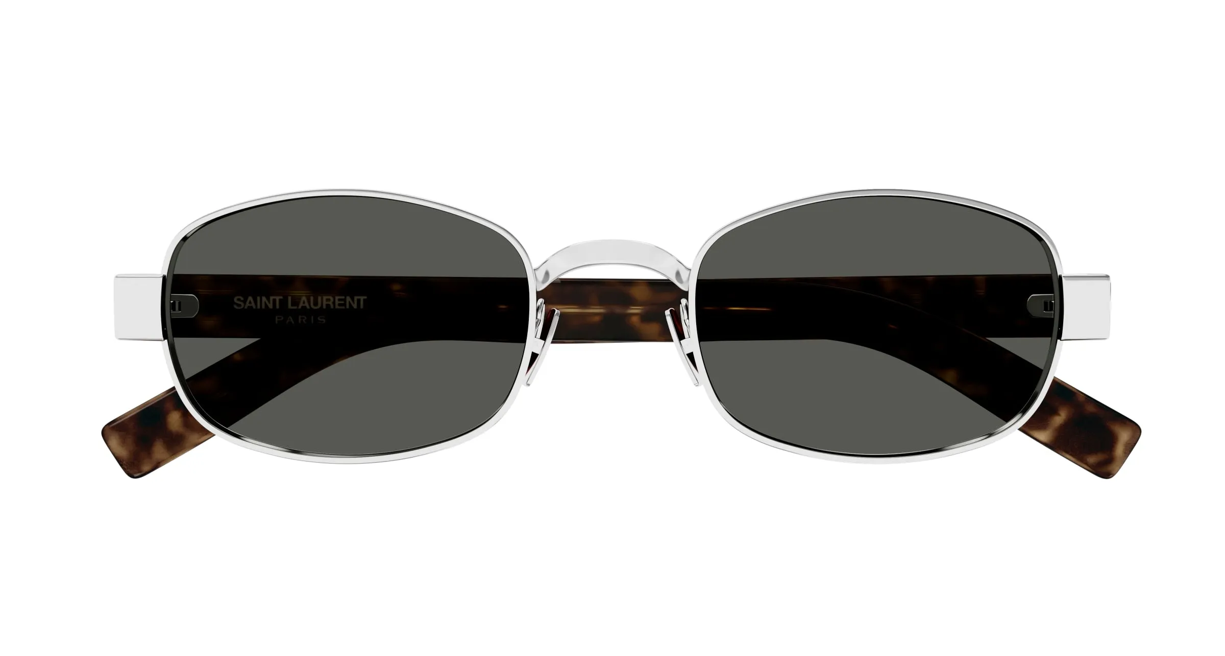 SAINT LAURENT SL 706 002 Occhiali da sole Metallo Argento Grigio Rotonda - immagine 2