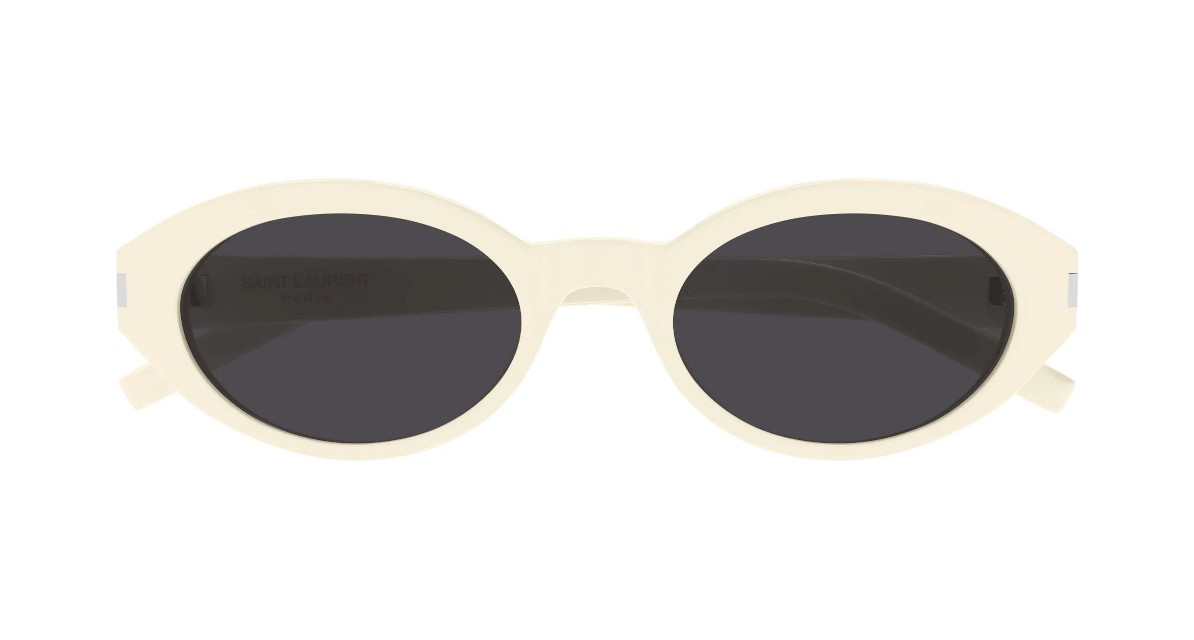 SAINT LAURENT SL 567 005 Occhiali da sole Acetato Avorio Nero Rotonda - immagine 2