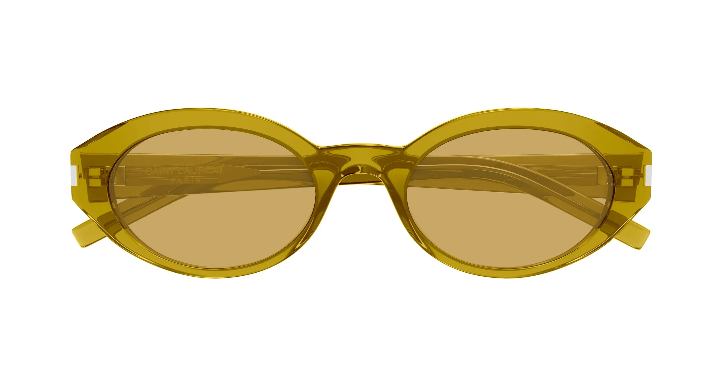 SAINT LAURENT SL 567 004 Occhiali da sole Acetato Verde Marrone Rotonda - immagine 2