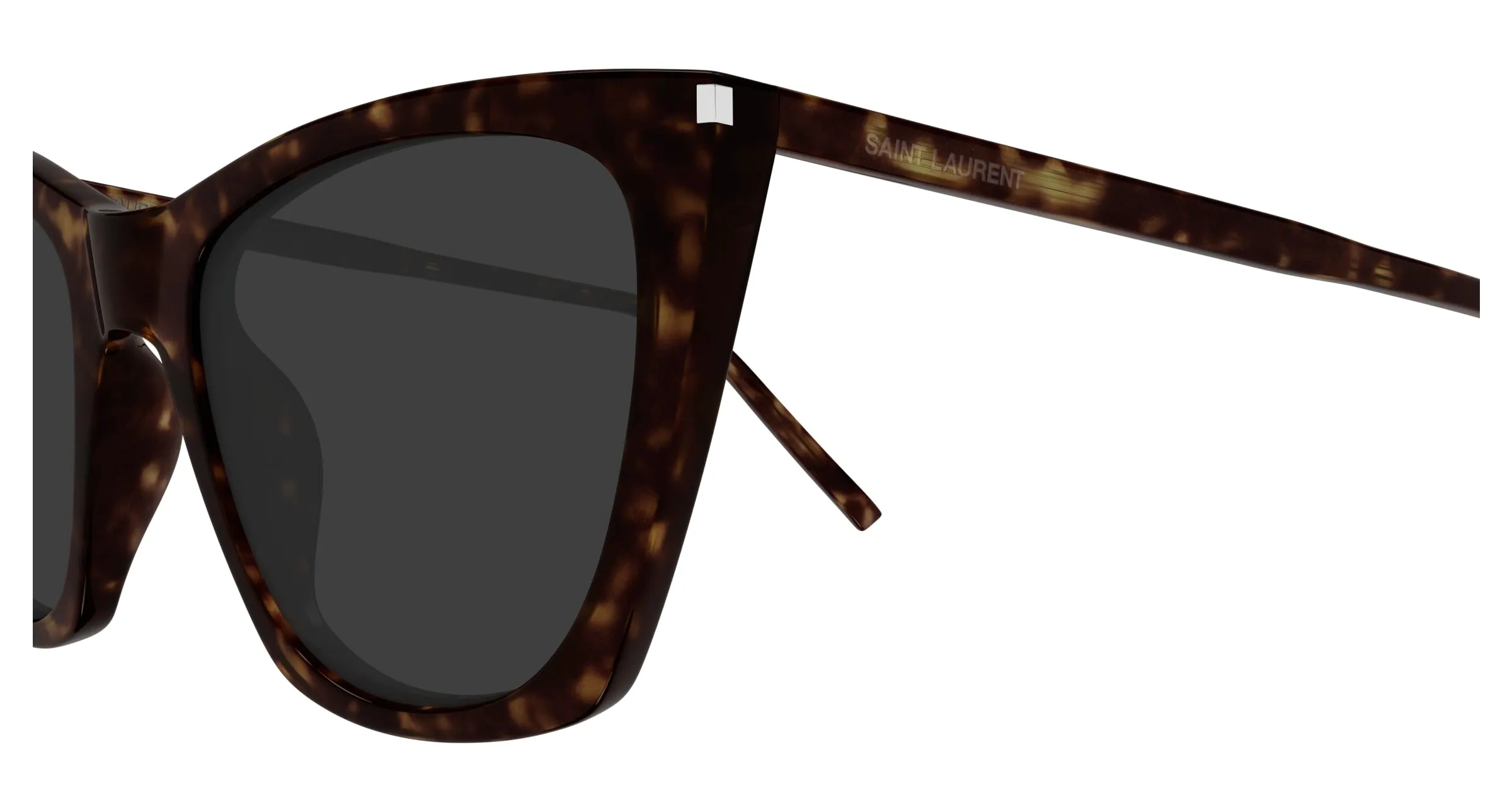 SAINT LAURENT SL 214 KATE THIN 002 Occhiali da sole Acetato Havana Grigio Cat Eye - immagine 3