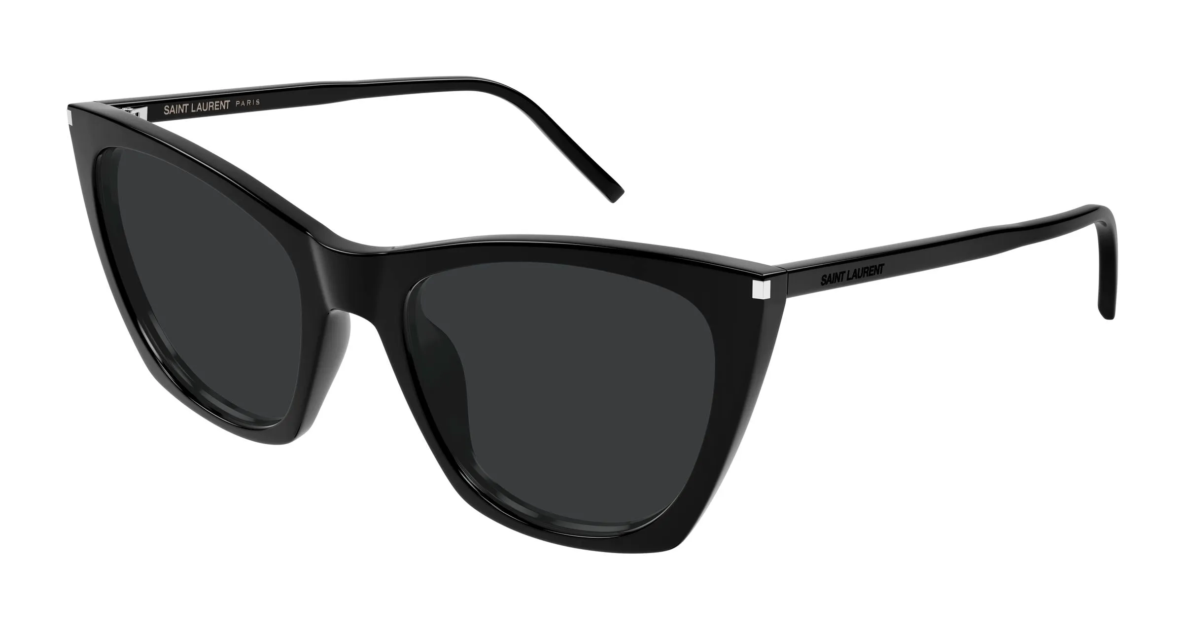 SAINT LAURENT SL 214 KATE THIN 001 Occhiali da sole Acetato Nero Nero Cat Eye - immagine 1