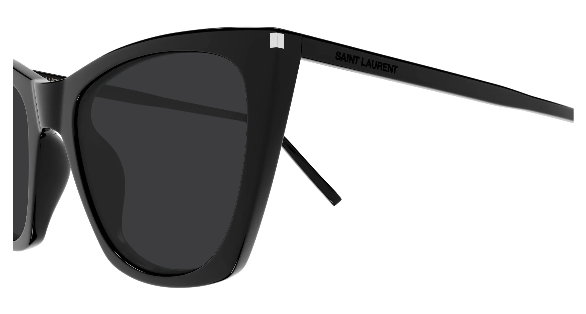 SAINT LAURENT SL 214 KATE THIN 001 Occhiali da sole Acetato Nero Nero Cat Eye - immagine 3