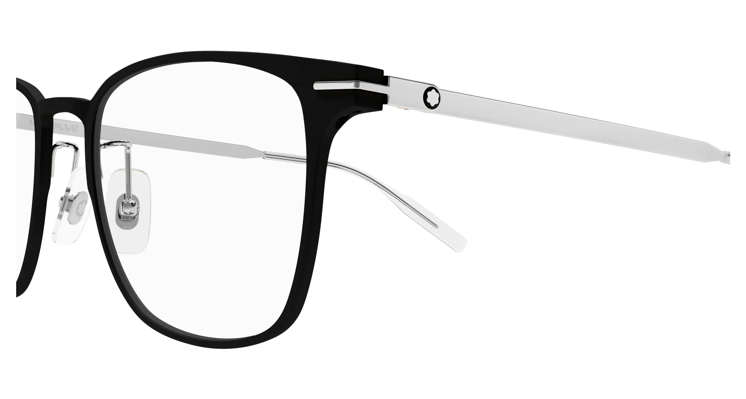 Montblanc MB0397ON 002 Montature da vista Nero Trasparente Squadrata - immagine 3