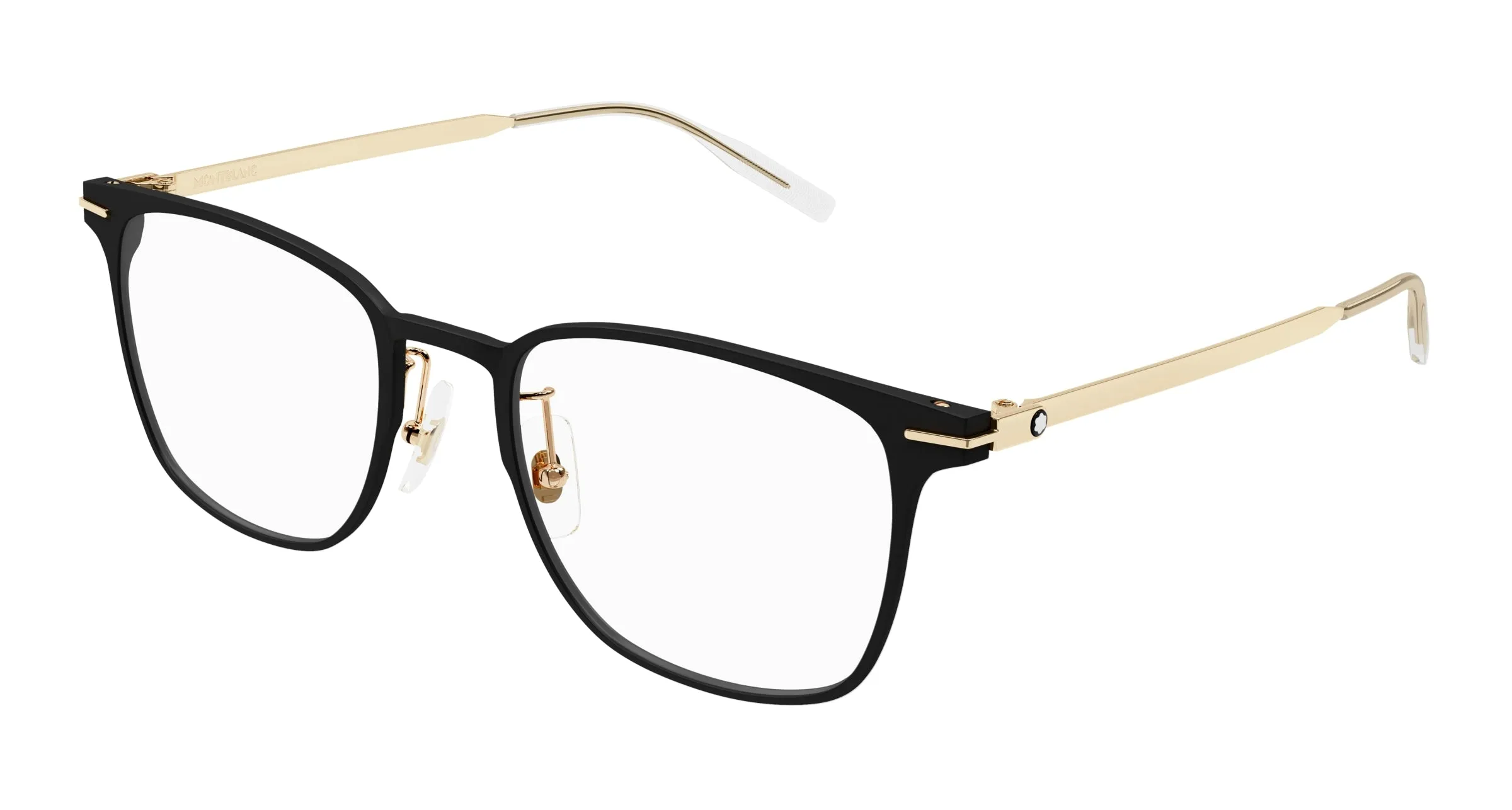 Montblanc MB0397ON 001 Montature da vista Nero Trasparente Squadrata - immagine 1