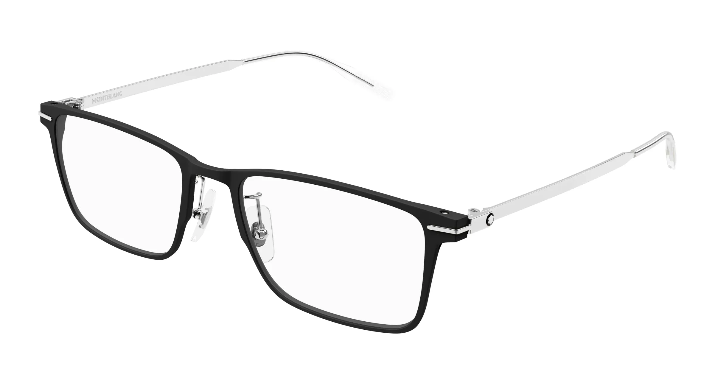 Montblanc MB0396ON 007 Montature da vista Nero Trasparente Squadrata - immagine 1