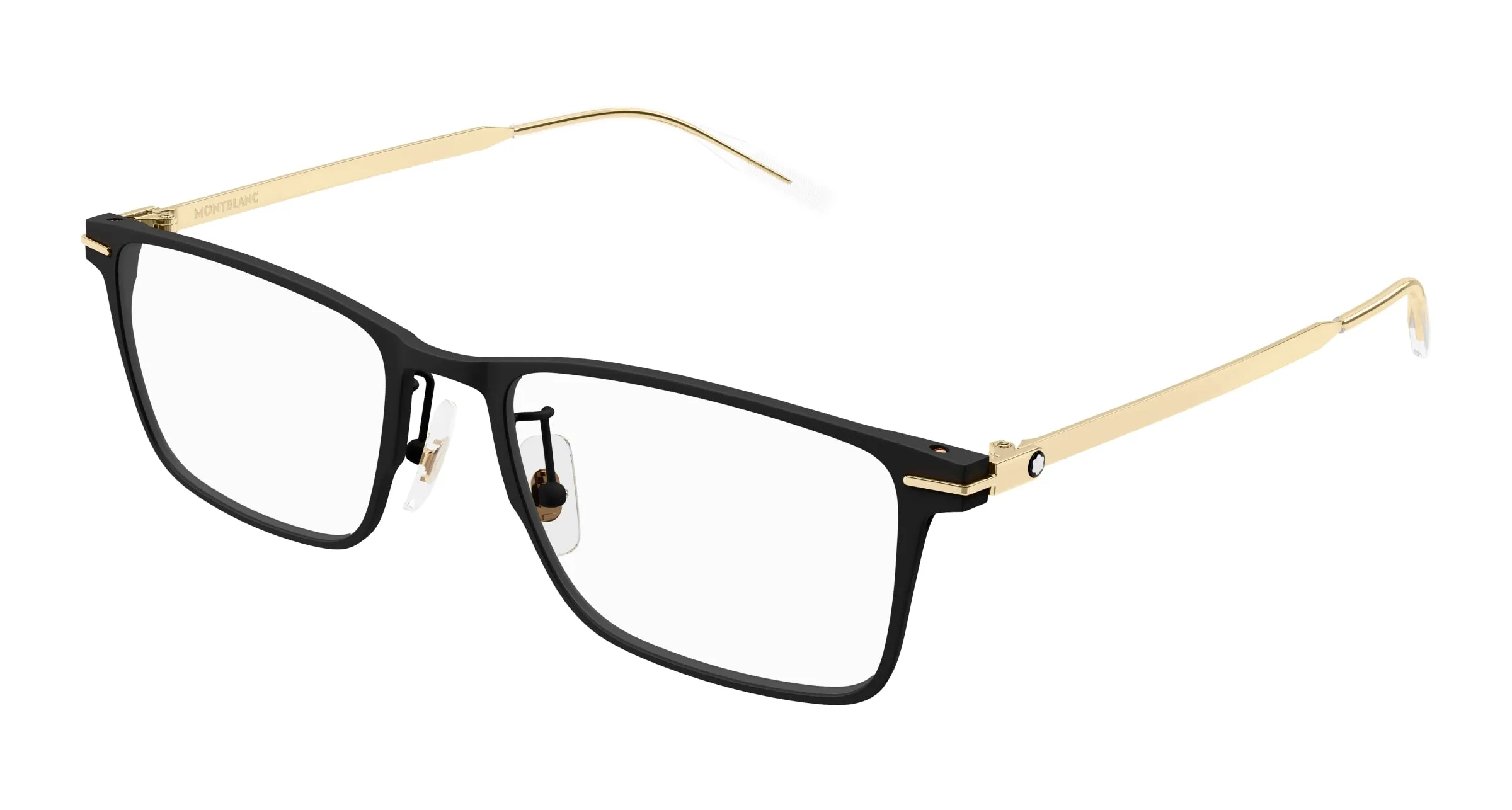 Montblanc MB0396ON 006 Montature da vista Nero Trasparente Squadrata - immagine 1