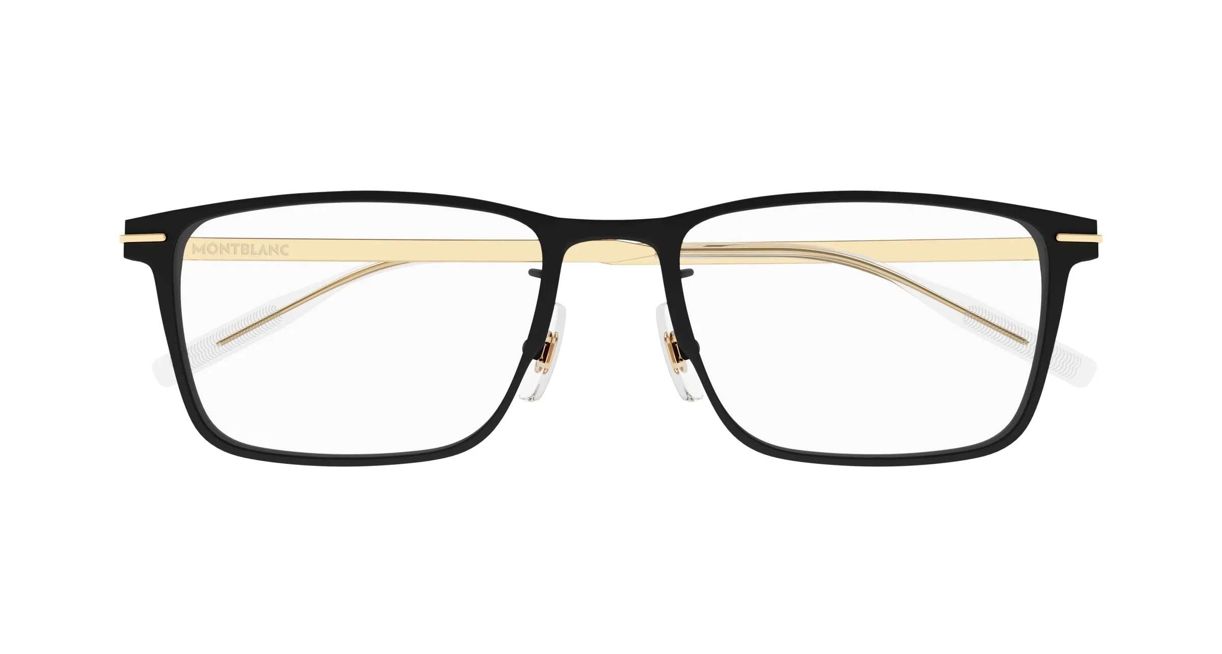 Montblanc MB0396ON 006 Montature da vista Nero Trasparente Squadrata - immagine 2