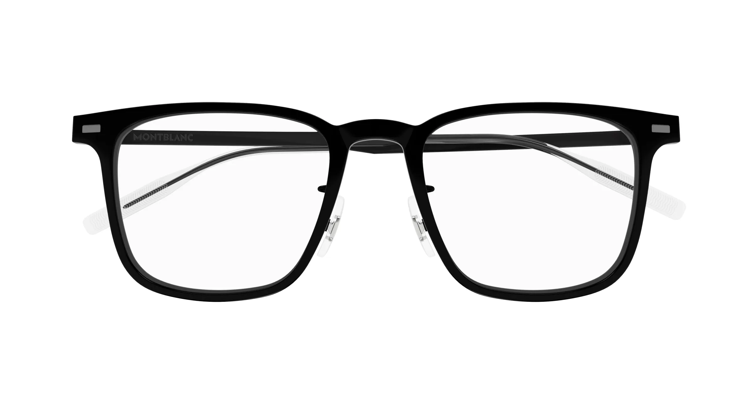 Montblanc MB0395ON 002 Montature da vista Iniettato Nero Trasparente Squadrata - immagine 2