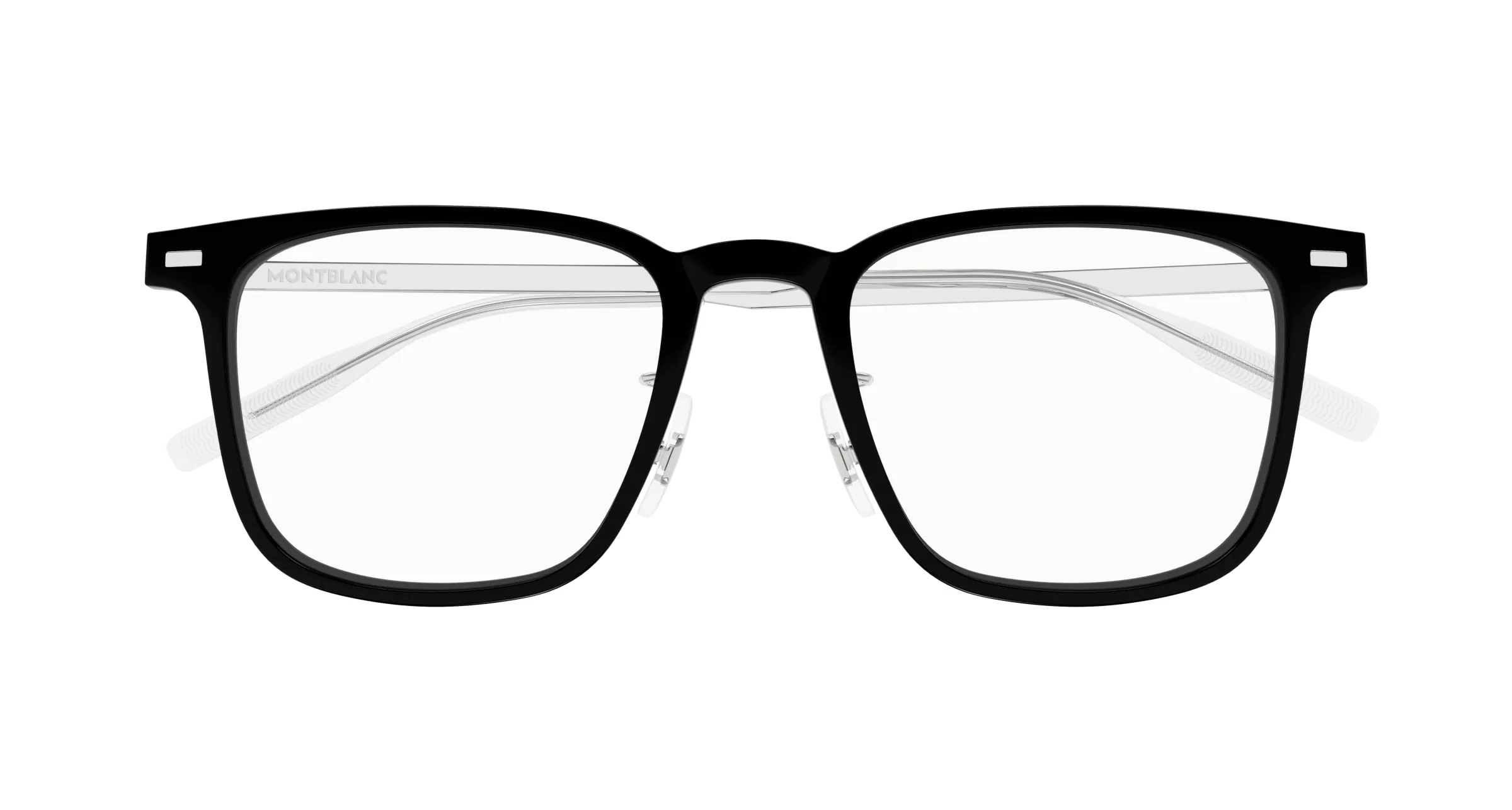 Montblanc MB0395ON 001 Montature da vista Iniettato Nero Trasparente Squadrata - immagine 2