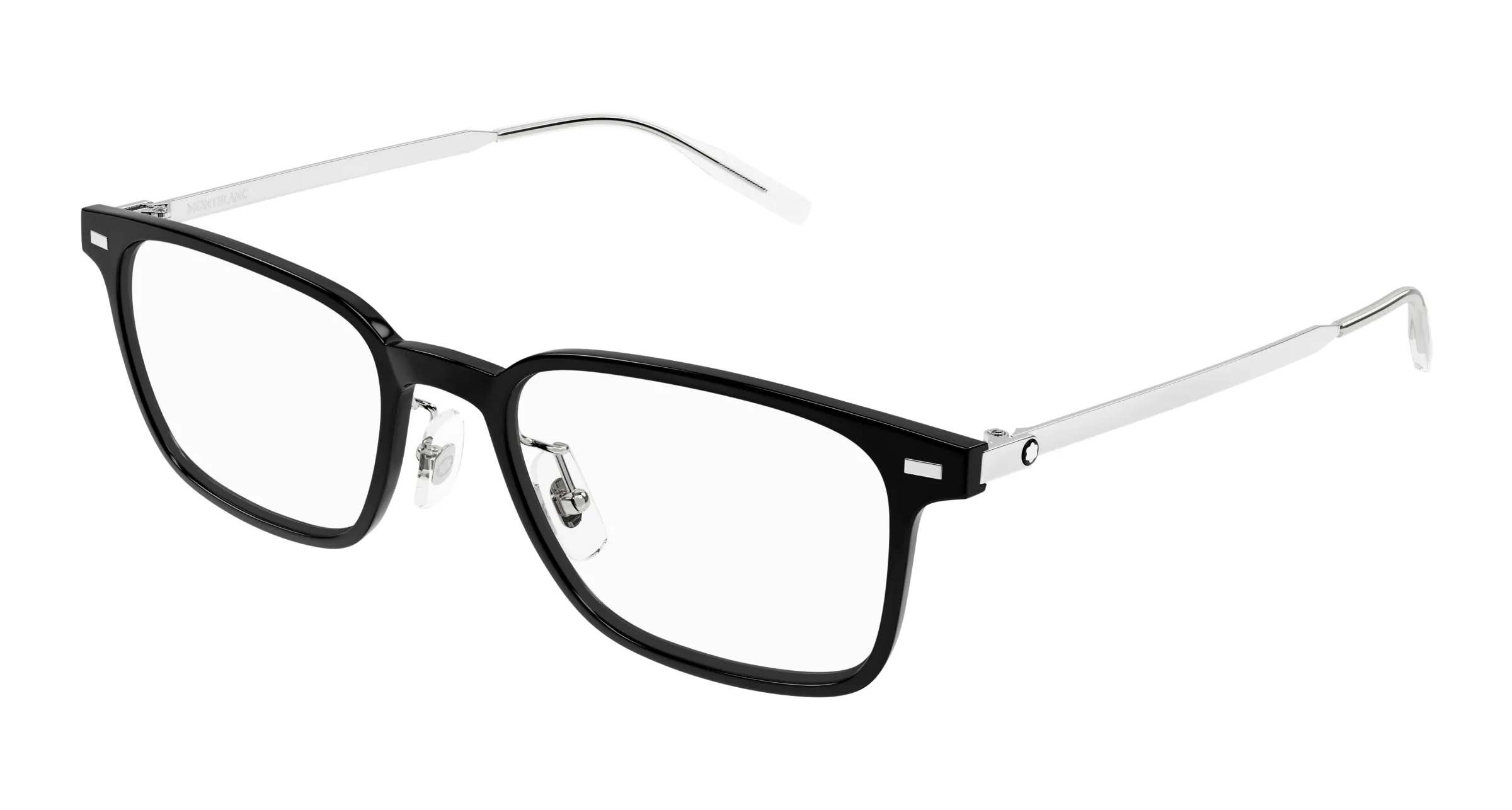 Montblanc MB0394ON 005 Montature da vista Iniettato Nero Trasparente Squadrata - immagine 1