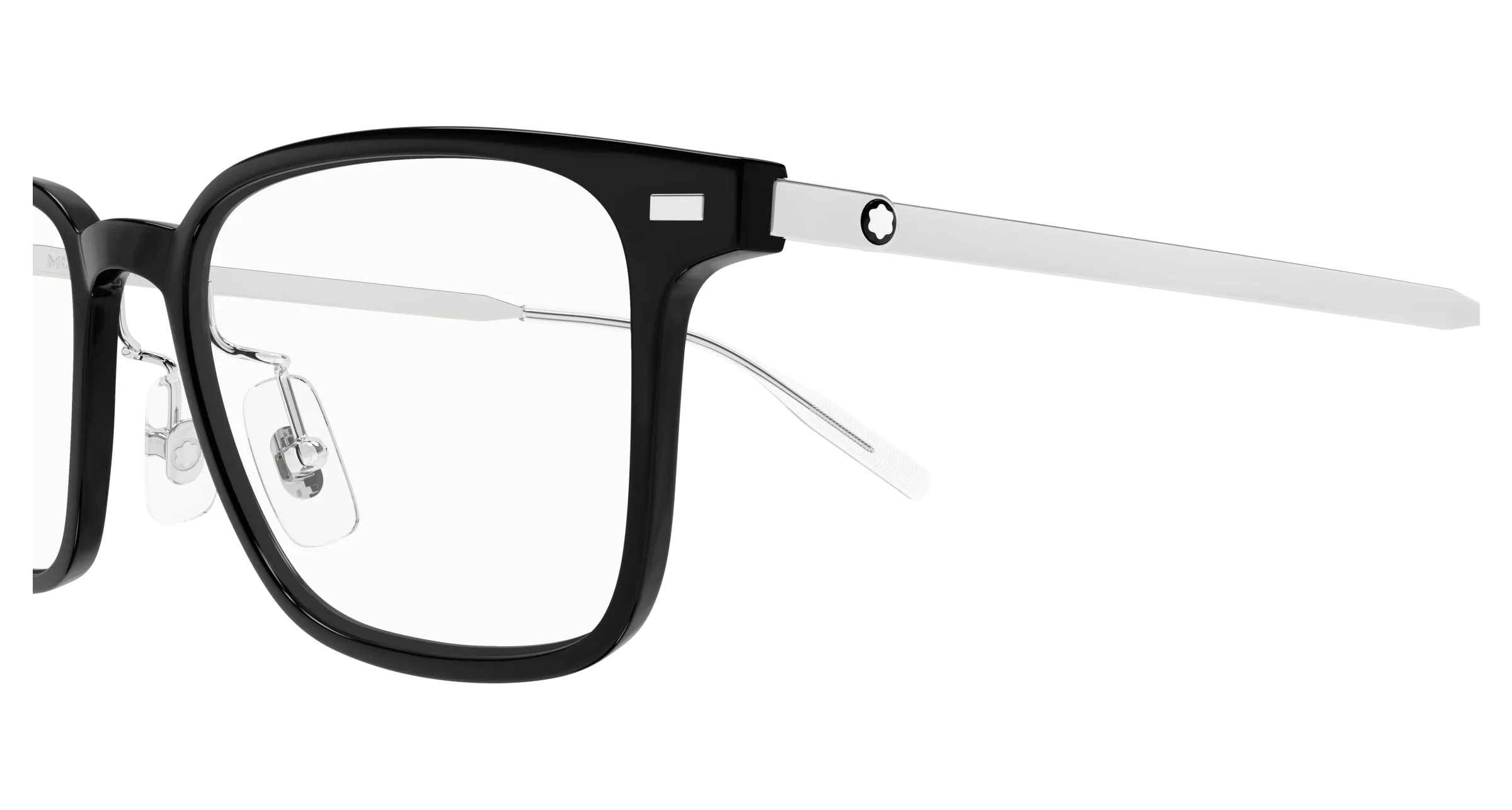 Montblanc MB0394ON 005 Montature da vista Iniettato Nero Trasparente Squadrata - immagine 3