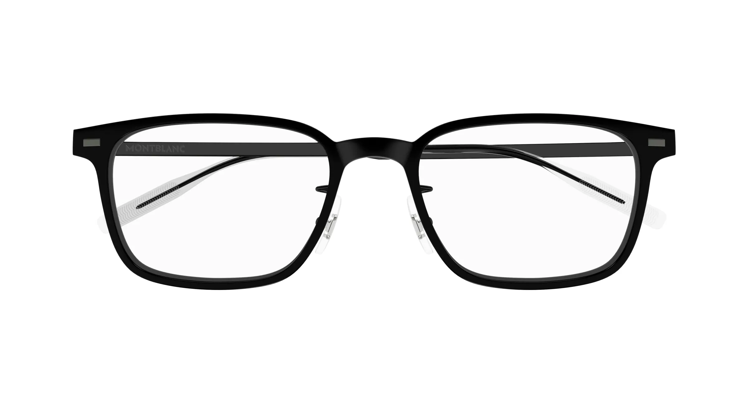 Montblanc MB0394ON 002 Montature da vista Iniettato Nero Trasparente Squadrata - immagine 2