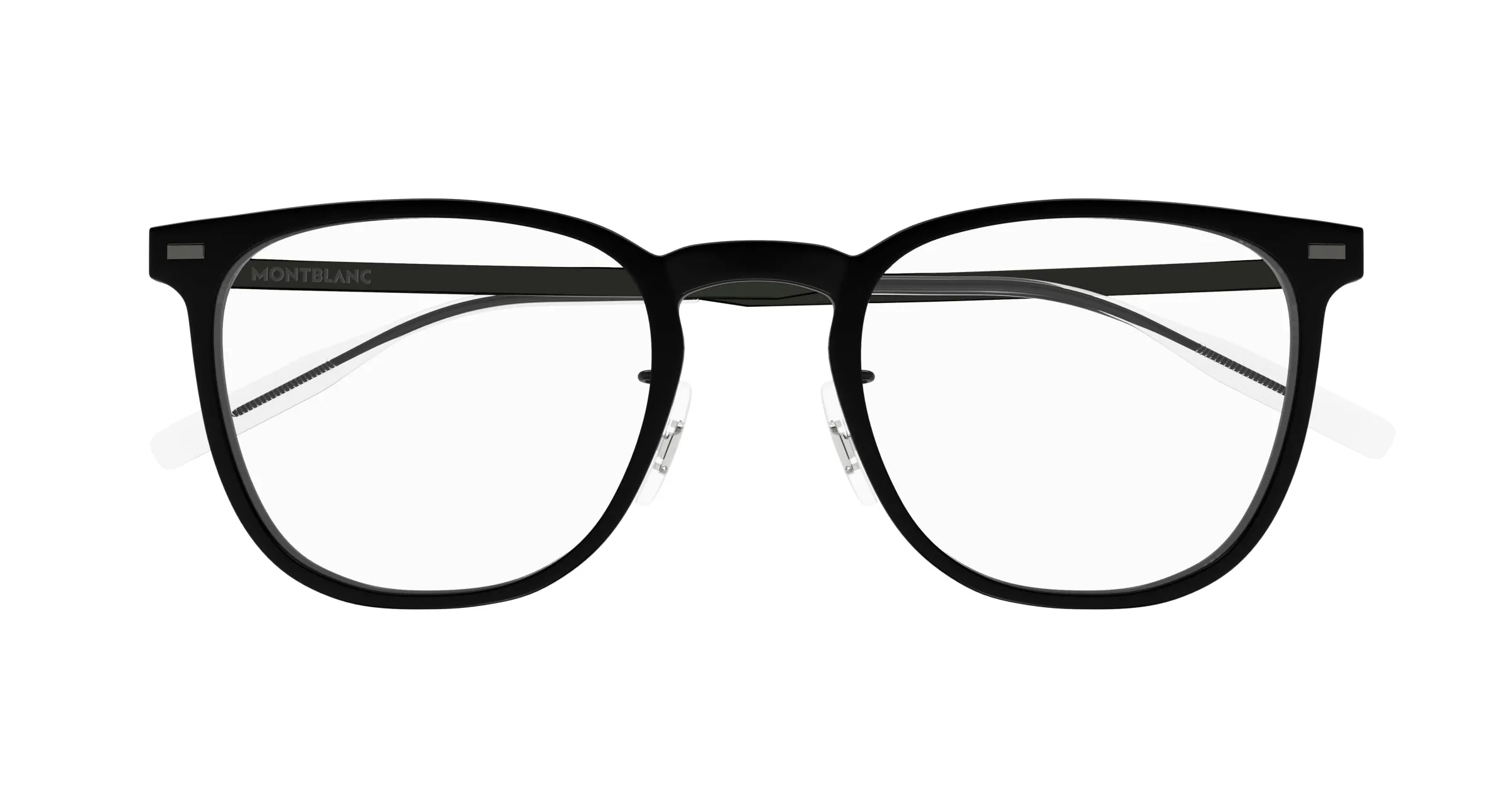 Montblanc MB0393ON 002 Montature da vista Iniettato Nero Trasparente Squadrata - immagine 2