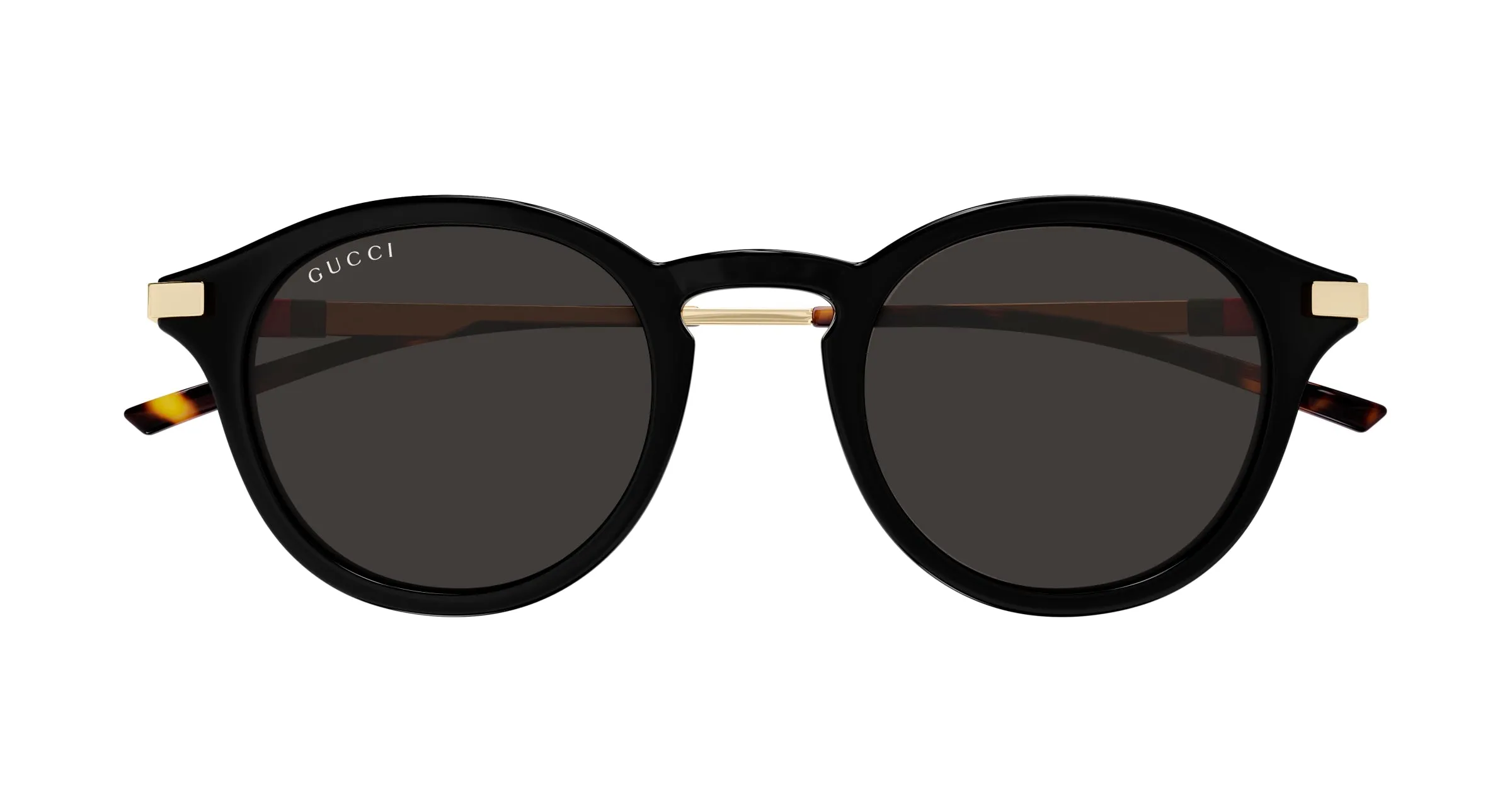 Gucci GG1890S 001 Occhiali da sole Acetato Nero Grigio Rotonda - immagine 2