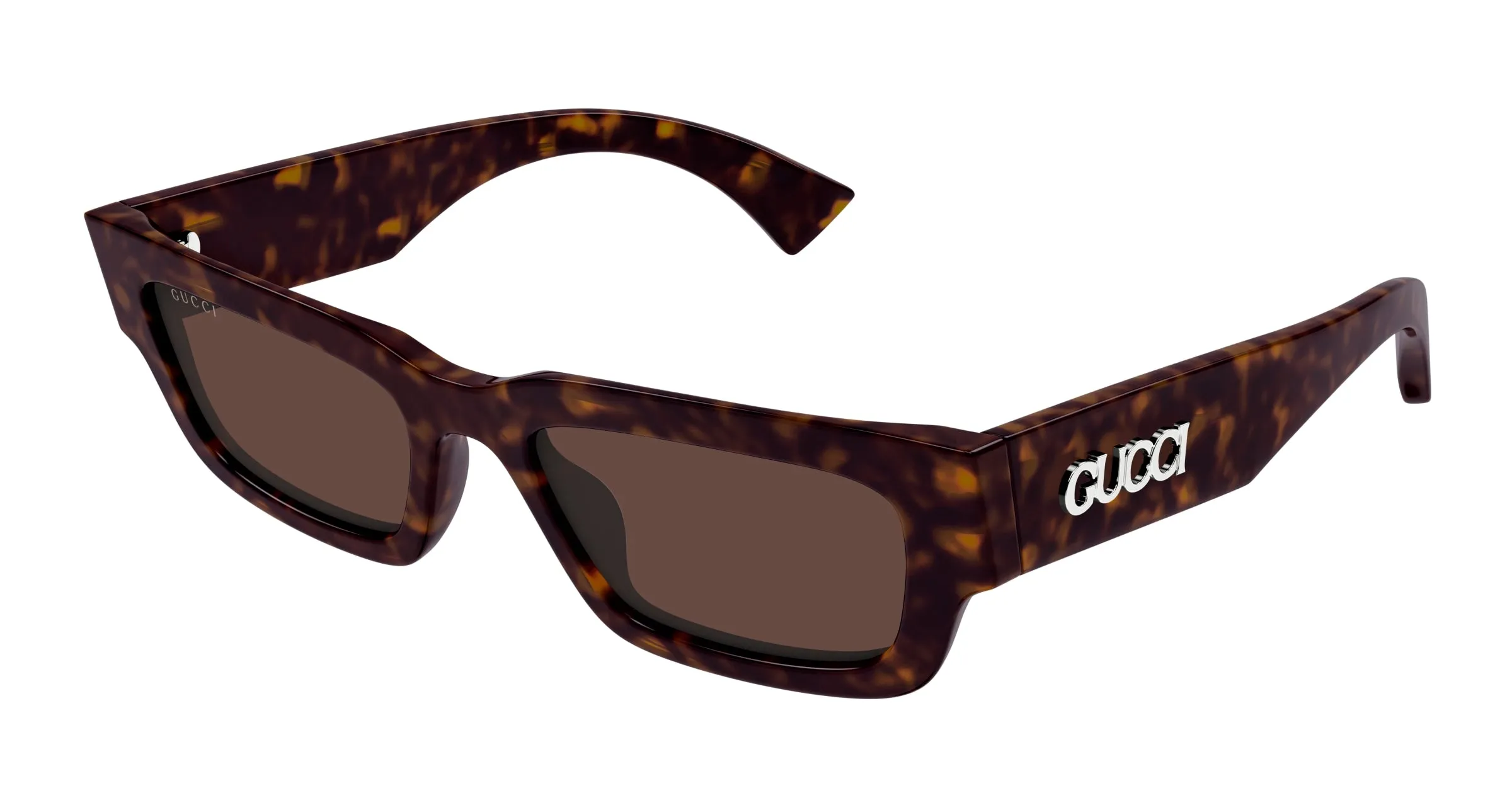 Gucci GG1838S 002 Occhiali da sole Acetato Havana Marrone Squadrata - immagine 1