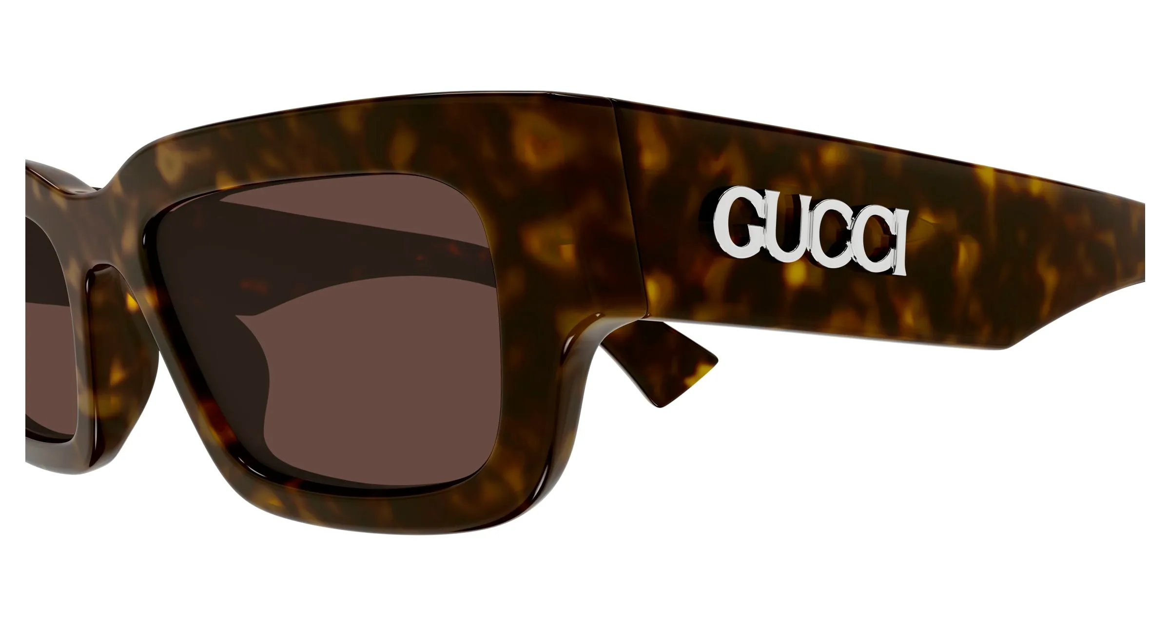 Gucci GG1838S 002 Occhiali da sole Acetato Havana Marrone Squadrata - immagine 3