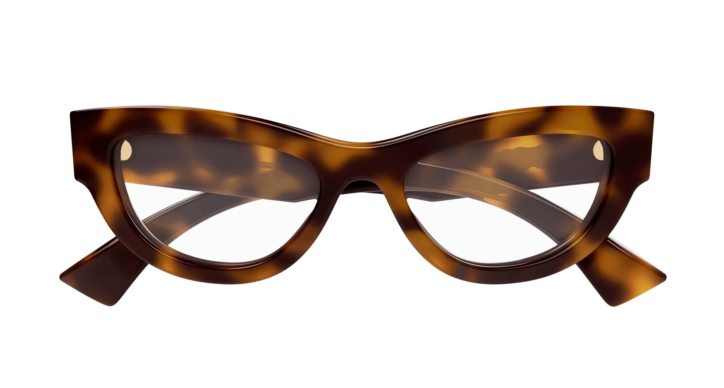 Gucci GG1836O 002 Montature da vista Acetato Havana Trasparente Cat Eye - immagine 2