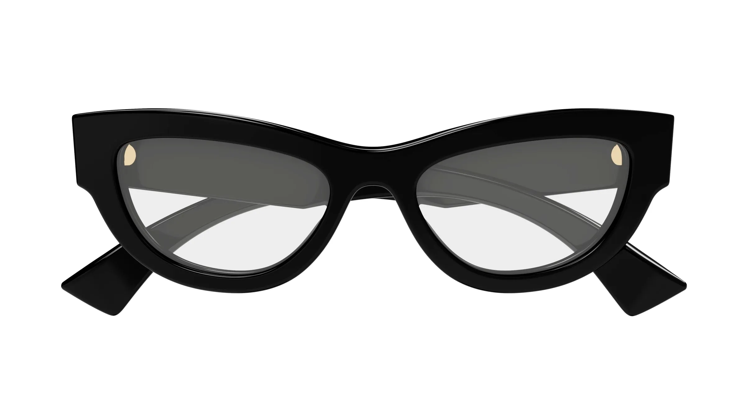 Gucci GG1836O 001 Montature da vista Acetato Nero Trasparente Cat Eye - immagine 2