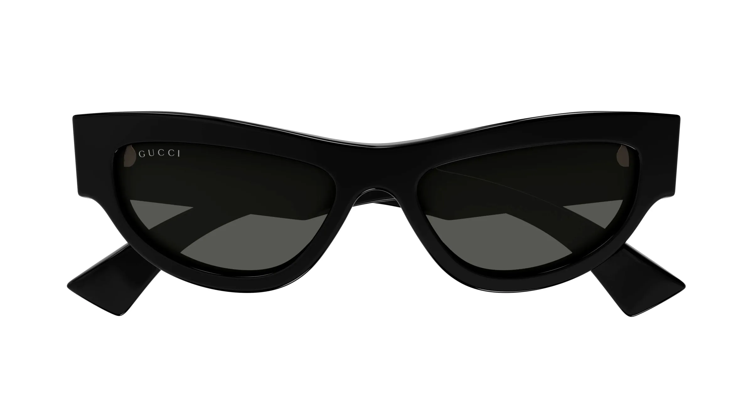 Gucci GG1834S 001 Occhiali da sole Acetato Nero Grigio Cat Eye - immagine 2