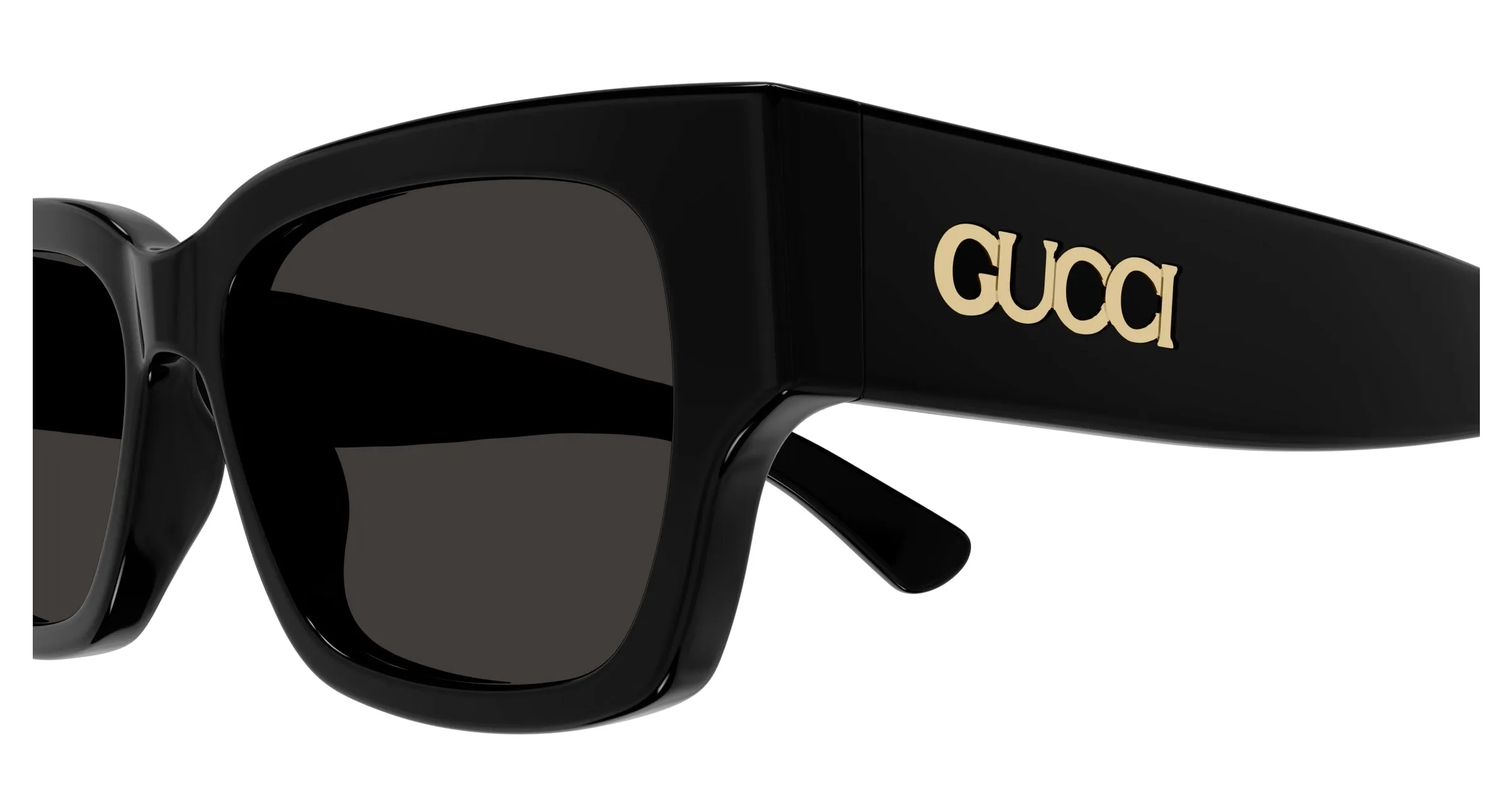 Gucci GG1794S 001 Occhiali da sole Acetato Nero Grigio Squadrata - immagine 3