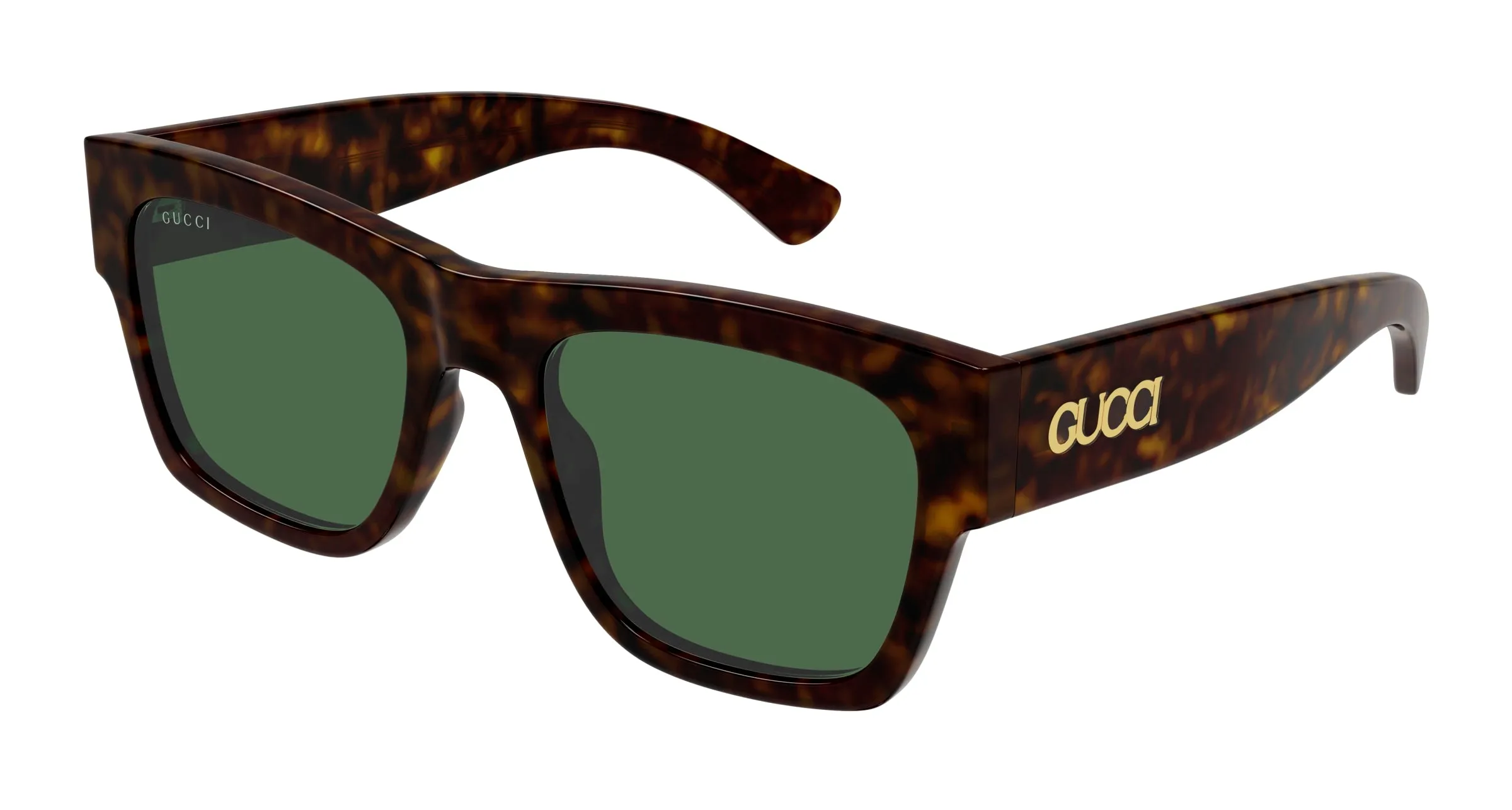 Gucci GG1793S 002 Occhiali da sole Acetato Havana Verde Squadrata - immagine 1