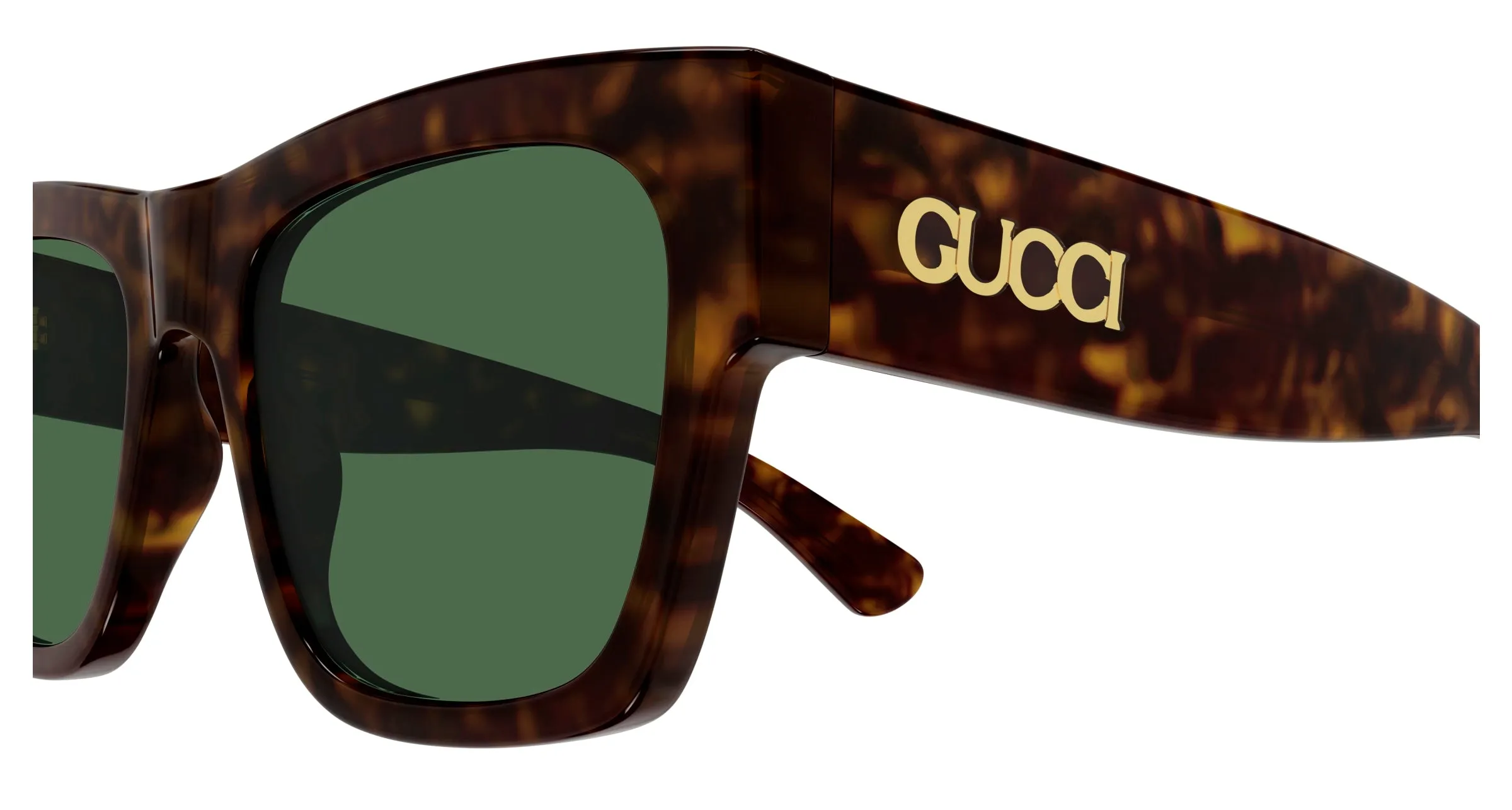 Gucci GG1793S 002 Occhiali da sole Acetato Havana Verde Squadrata - immagine 3